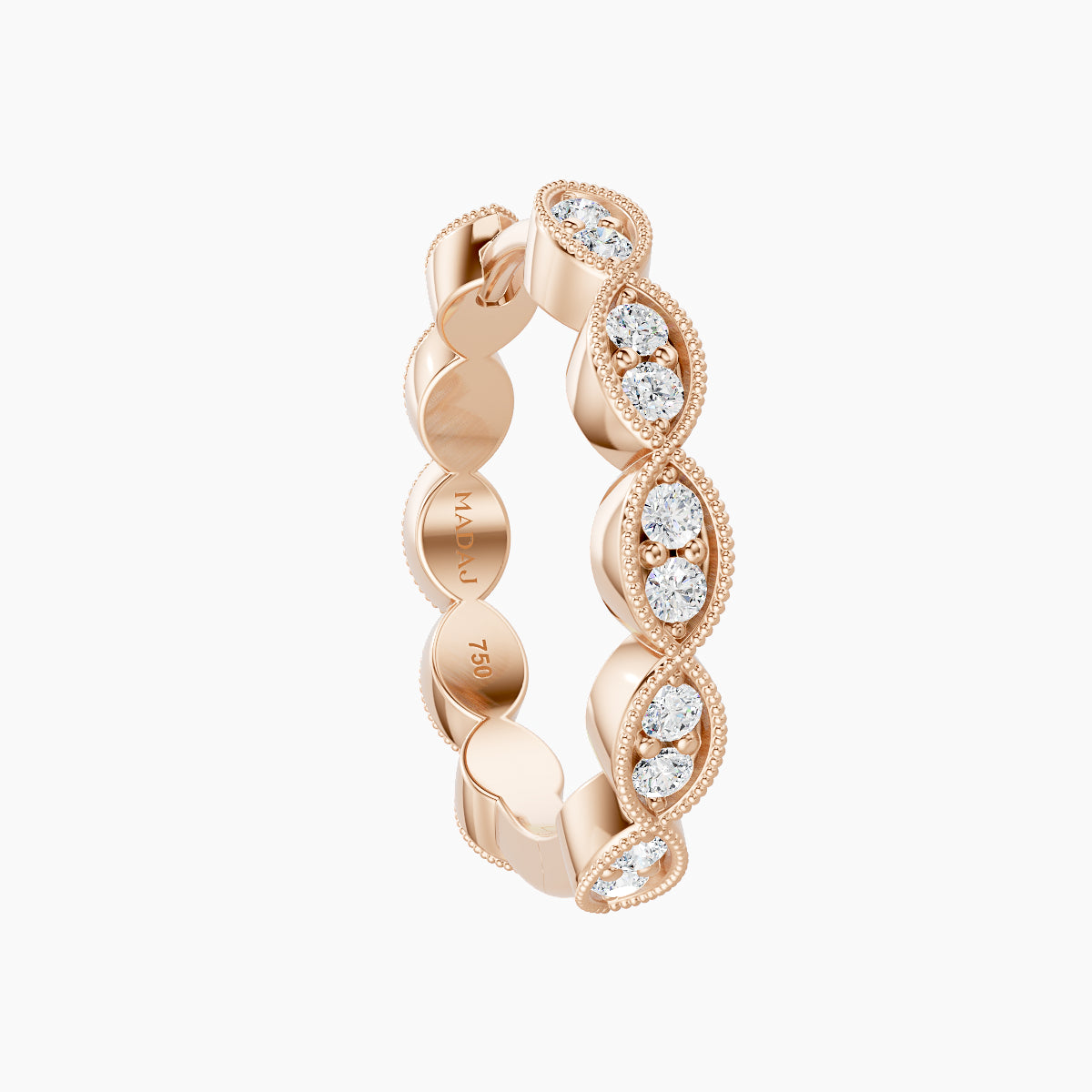 Bellona | 18k Rose Gold 11 mm Diamond Hoop Piercing
