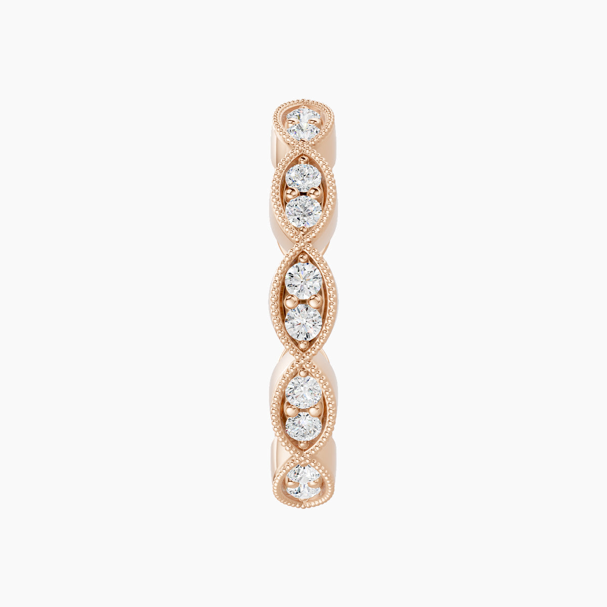 Bellona | 18k Rose Gold 11 mm Diamond Hoop Piercing