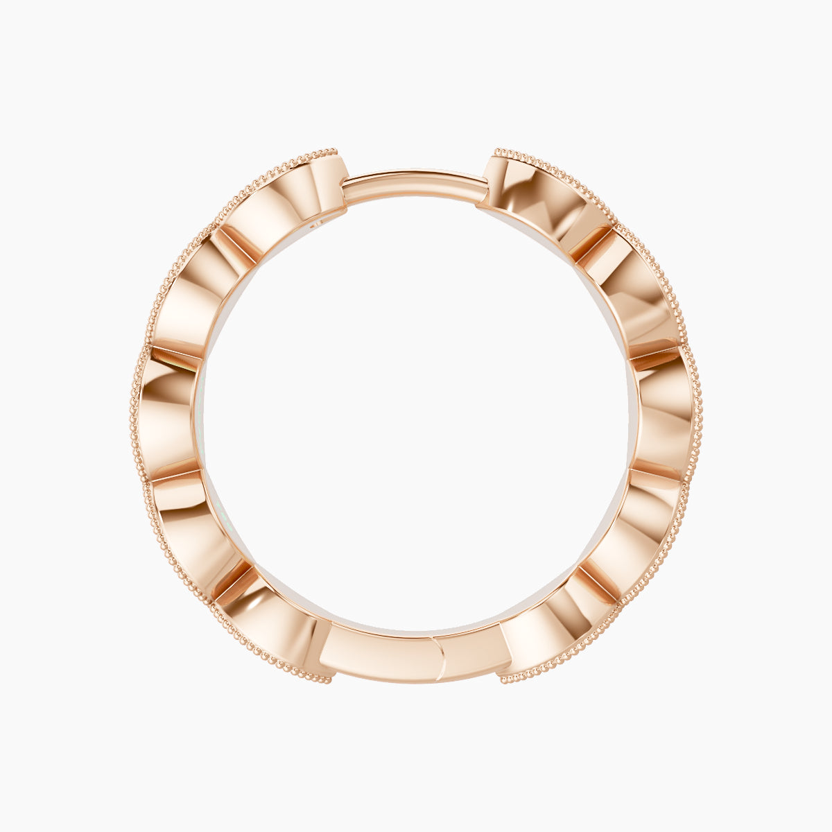Bellona | 18k Rose Gold 11 mm Emerald Hoop Piercing