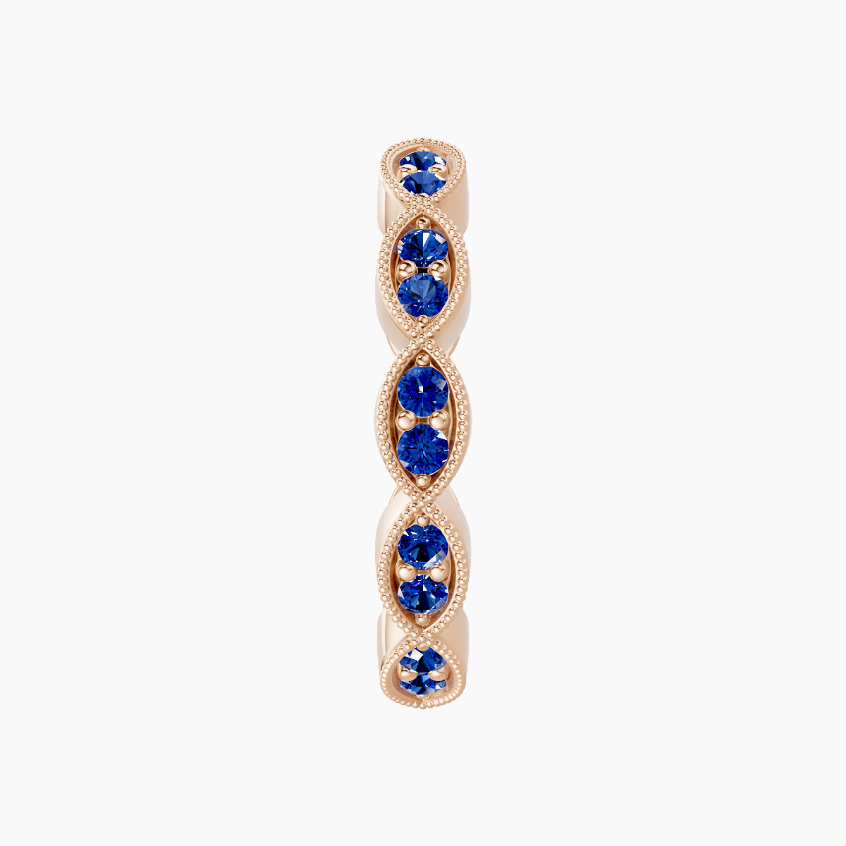 Bellona | 18k Rose Gold 11 mm Sapphire Hoop Piercing