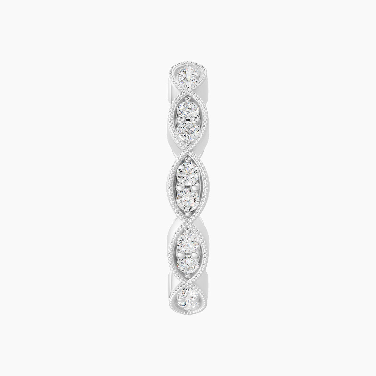 Bellona | 18k White Gold 11 mm Diamond Hoop Piercing