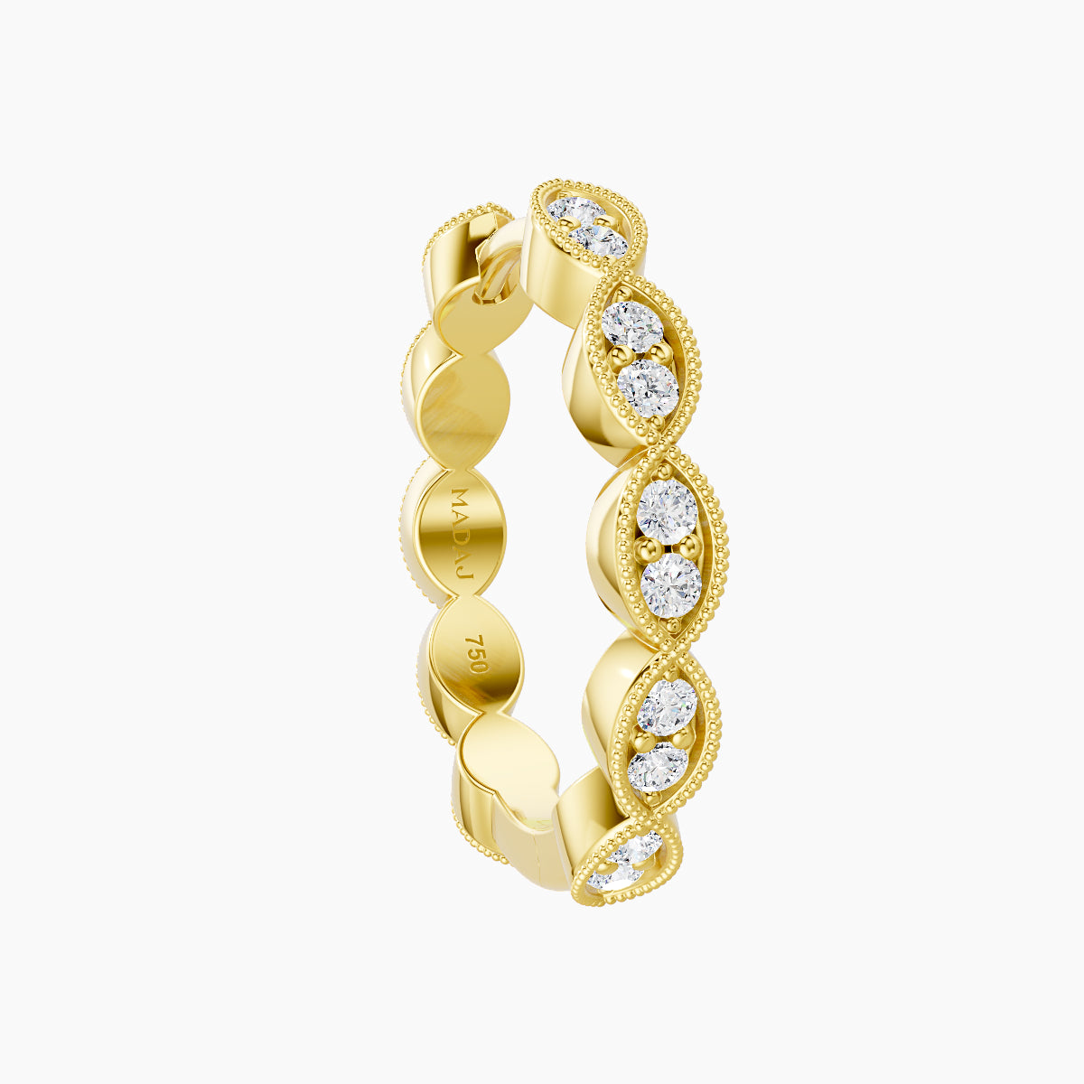 Bellona | 18k Yellow Gold 11 mm Diamond Hoop Piercing