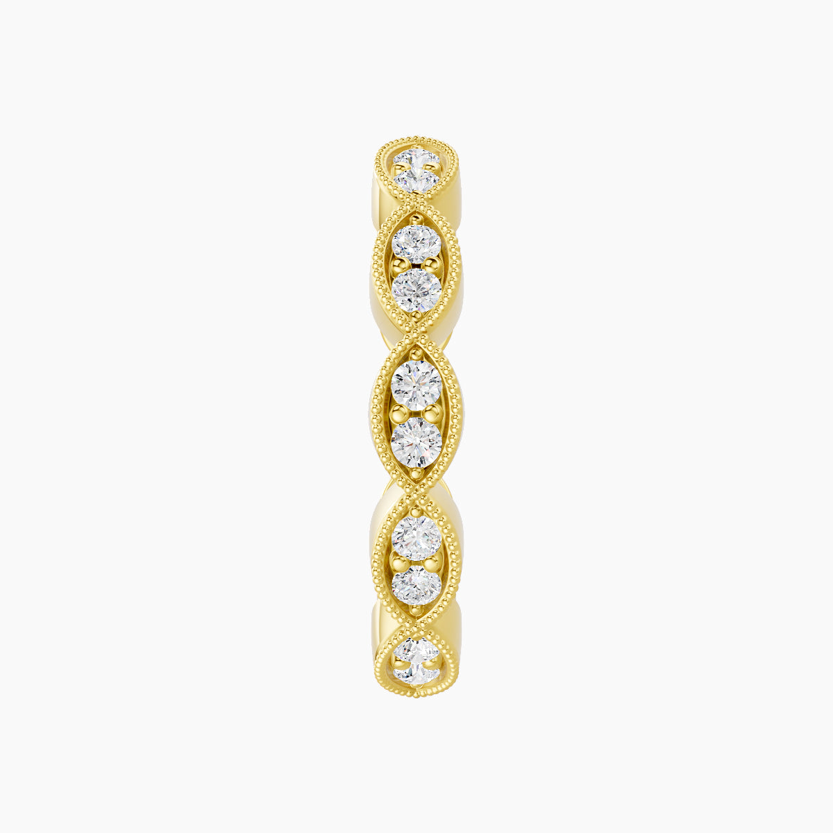 Bellona | 18k Yellow Gold 11 mm Diamond Hoop Piercing