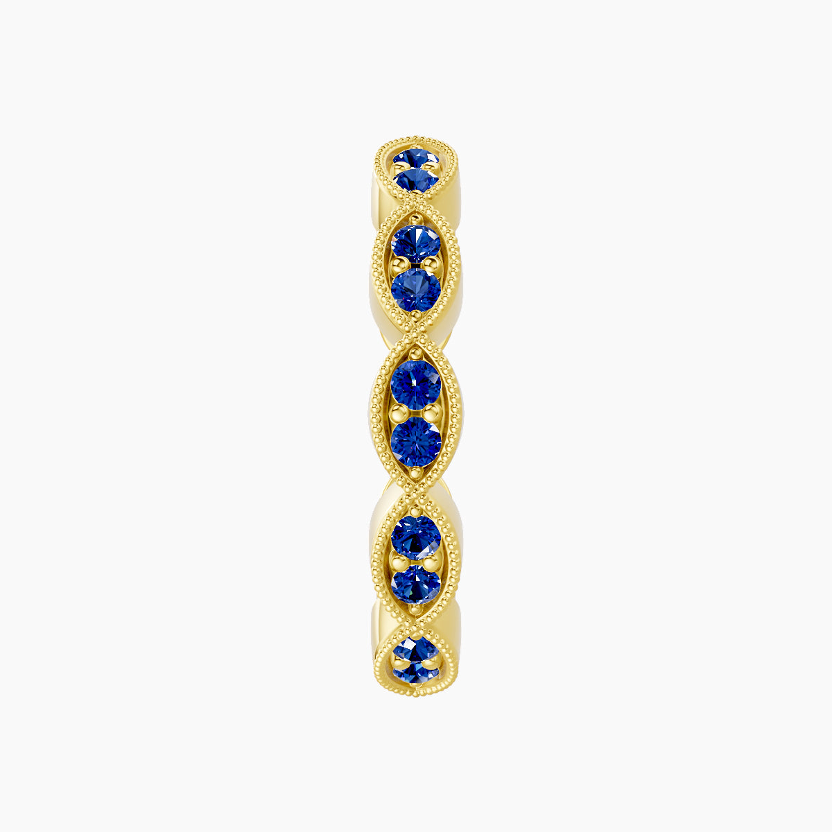 Bellona | 18k Yellow Gold 11 mm Sapphire Hoop Piercing