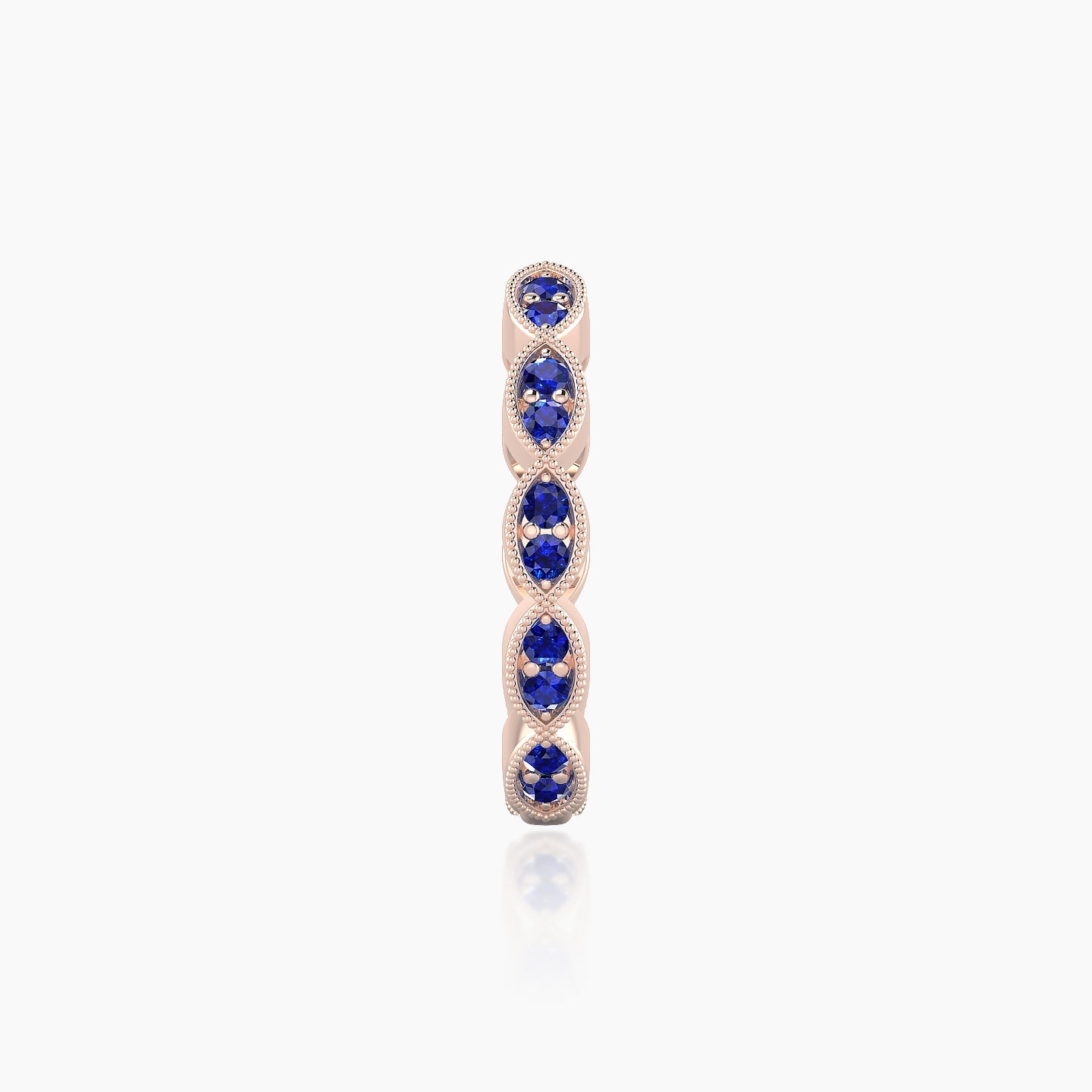 Bellona | 18k Rose Gold 11 mm Sapphire Hoop Piercing