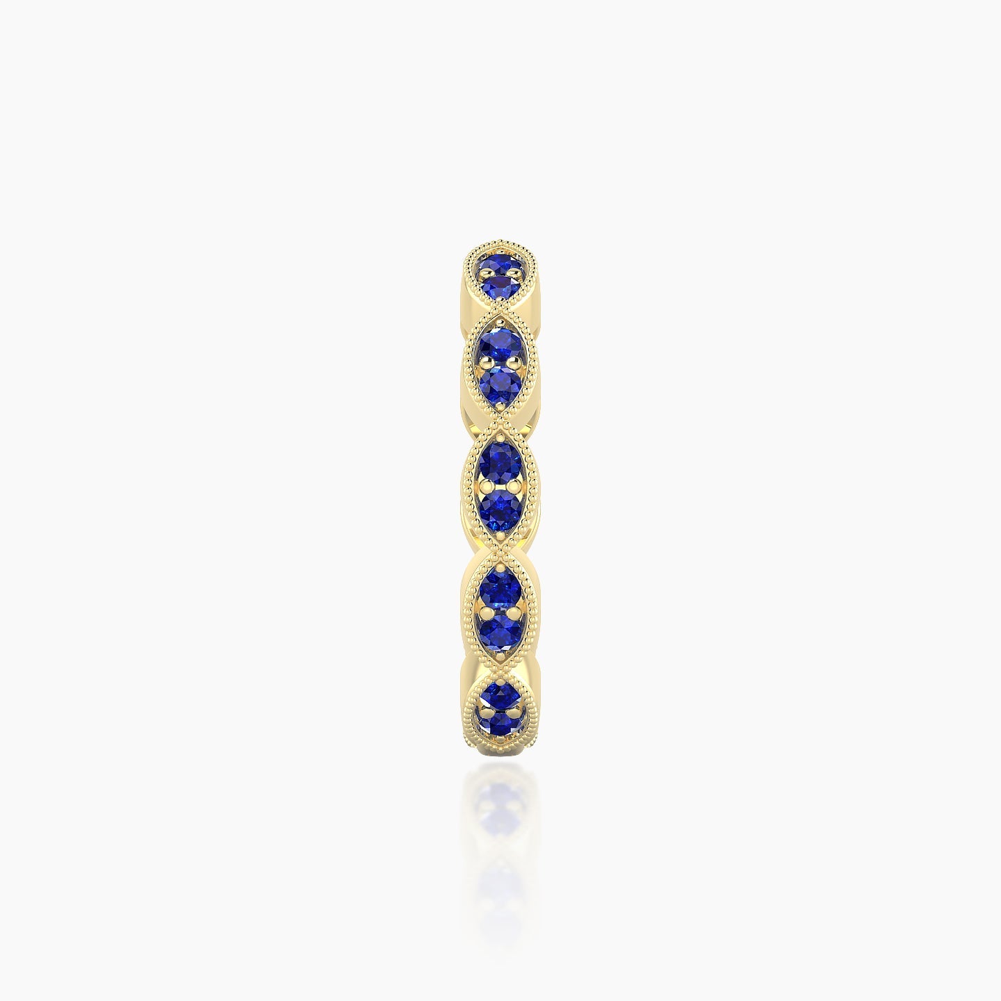 Bellona | 18k Yellow Gold 11 mm Sapphire Hoop Piercing