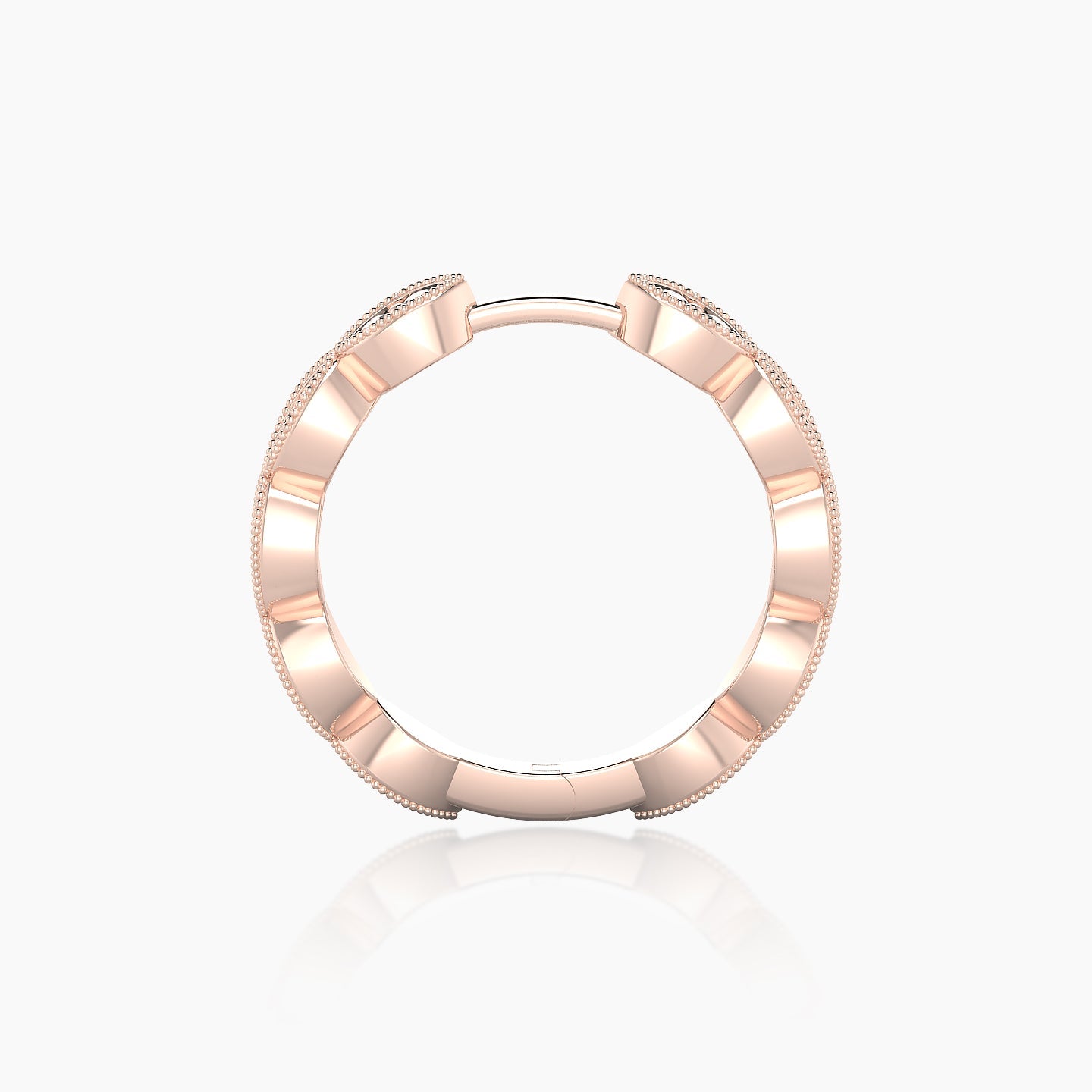 Bellona | 18k Rose Gold 11 mm Black Diamond Hoop Piercing