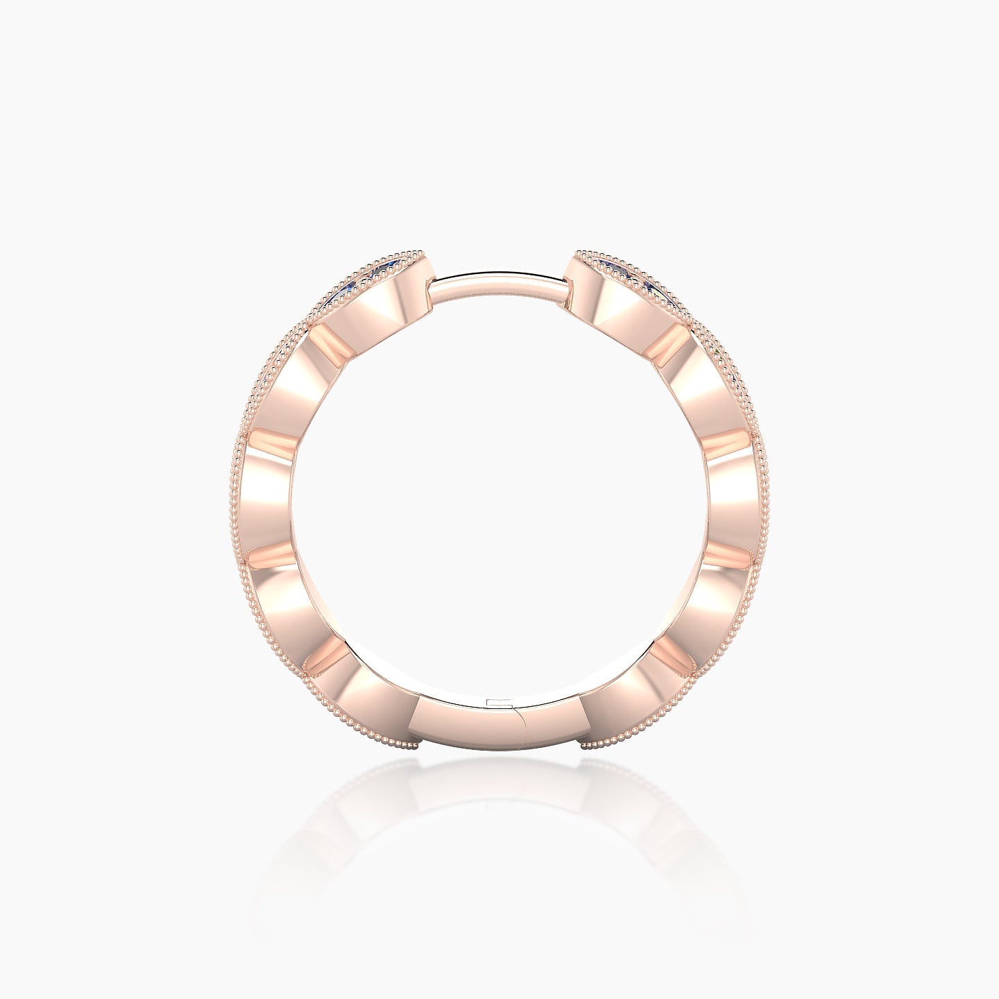 Bellona | 18k Rose Gold 11 mm Sapphire Hoop Piercing