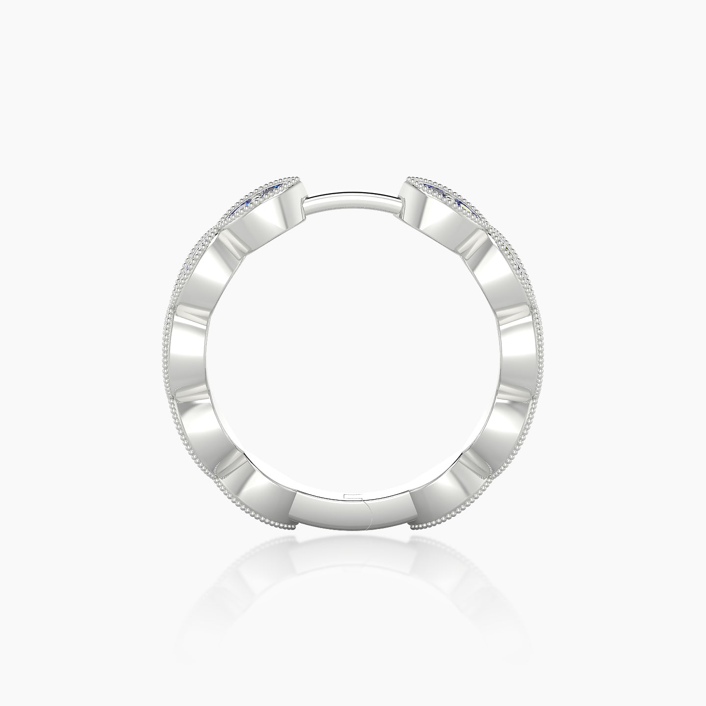 Bellona | 18k White Gold 11 mm Sapphire Hoop Piercing