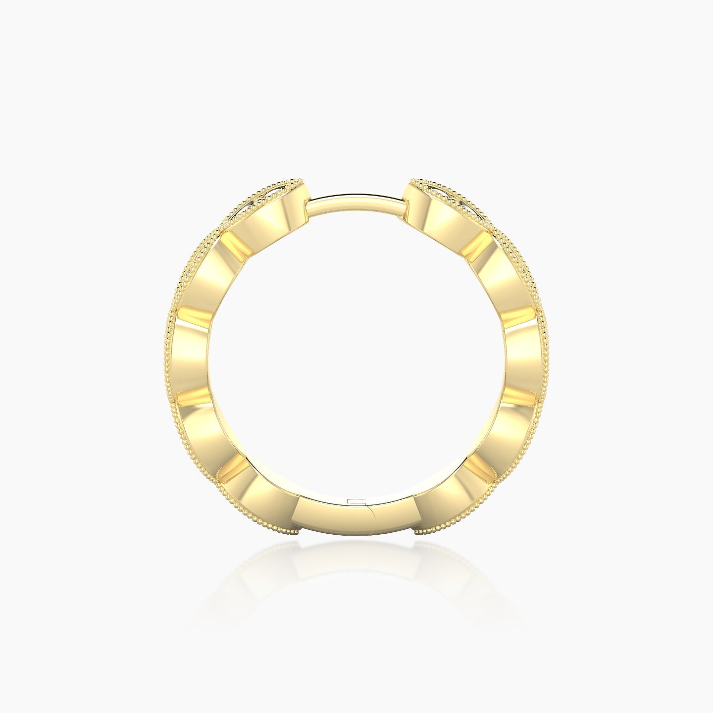 Bellona | 18k Yellow Gold 11 mm Black Diamond Hoop Piercing