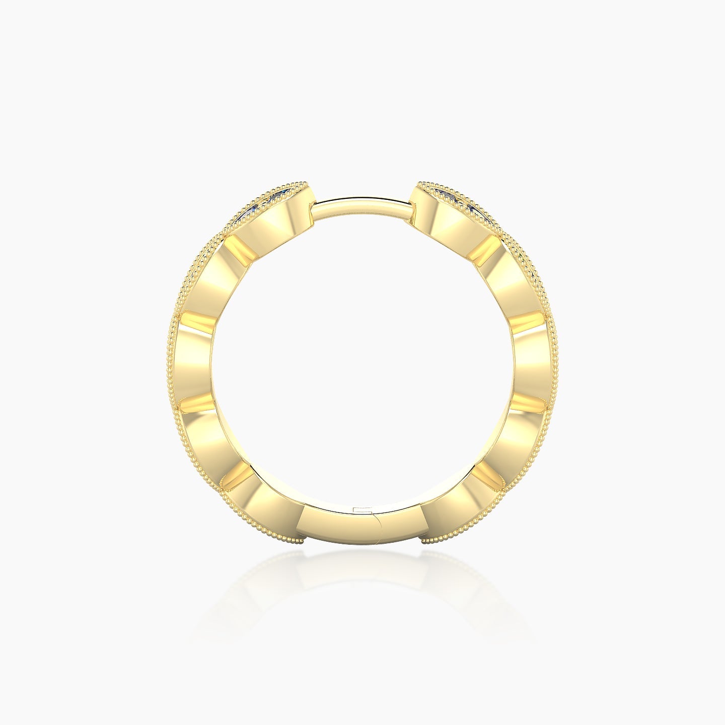 Bellona | 18k Yellow Gold 11 mm Sapphire Hoop Piercing