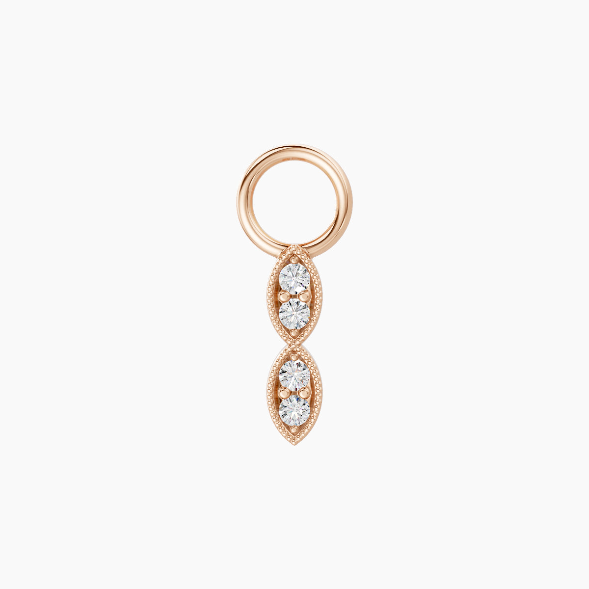 Bellona | 18k Rose Gold 7.5 mm Diamond Charm