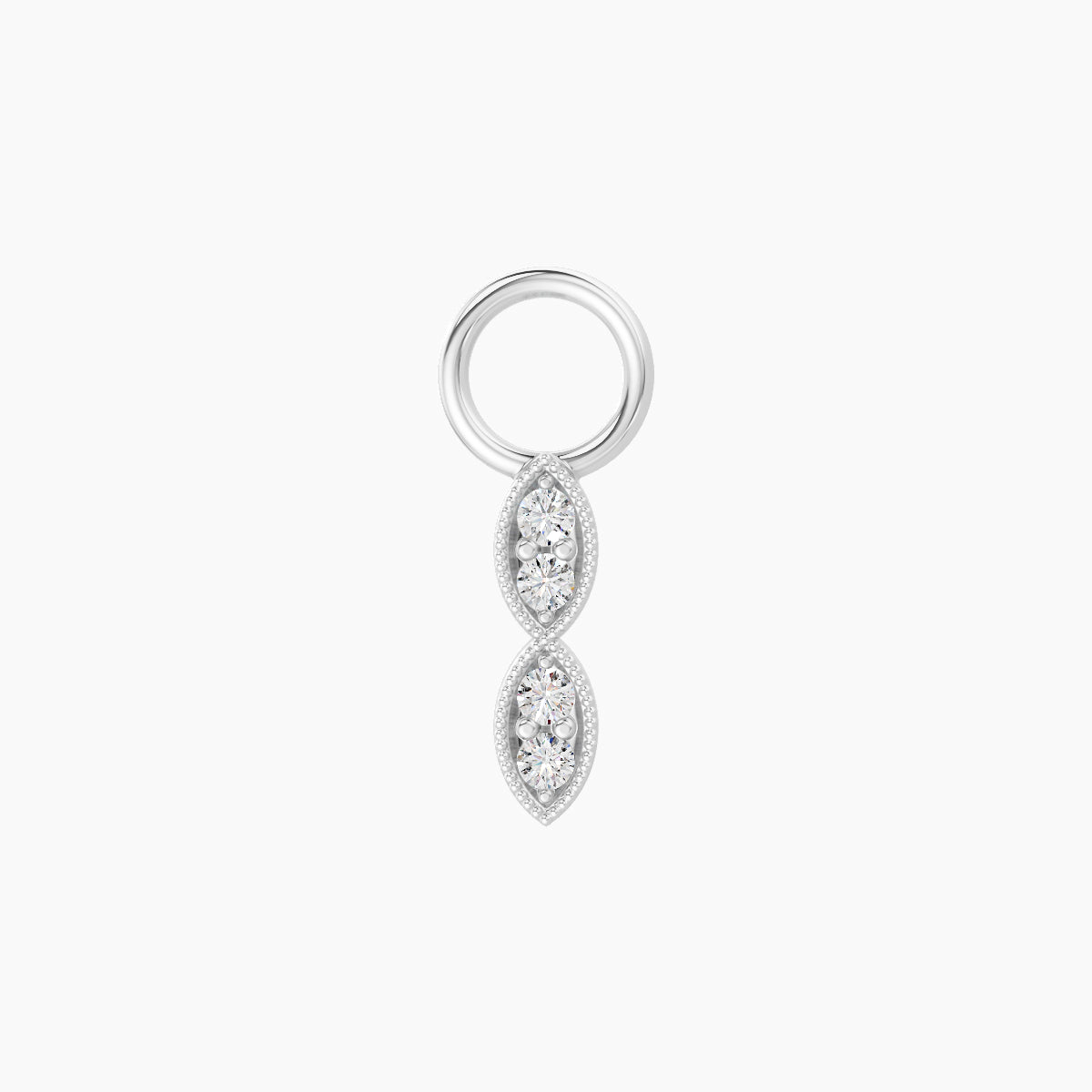 Bellona | 18k White Gold 7.5 mm Diamond Charm