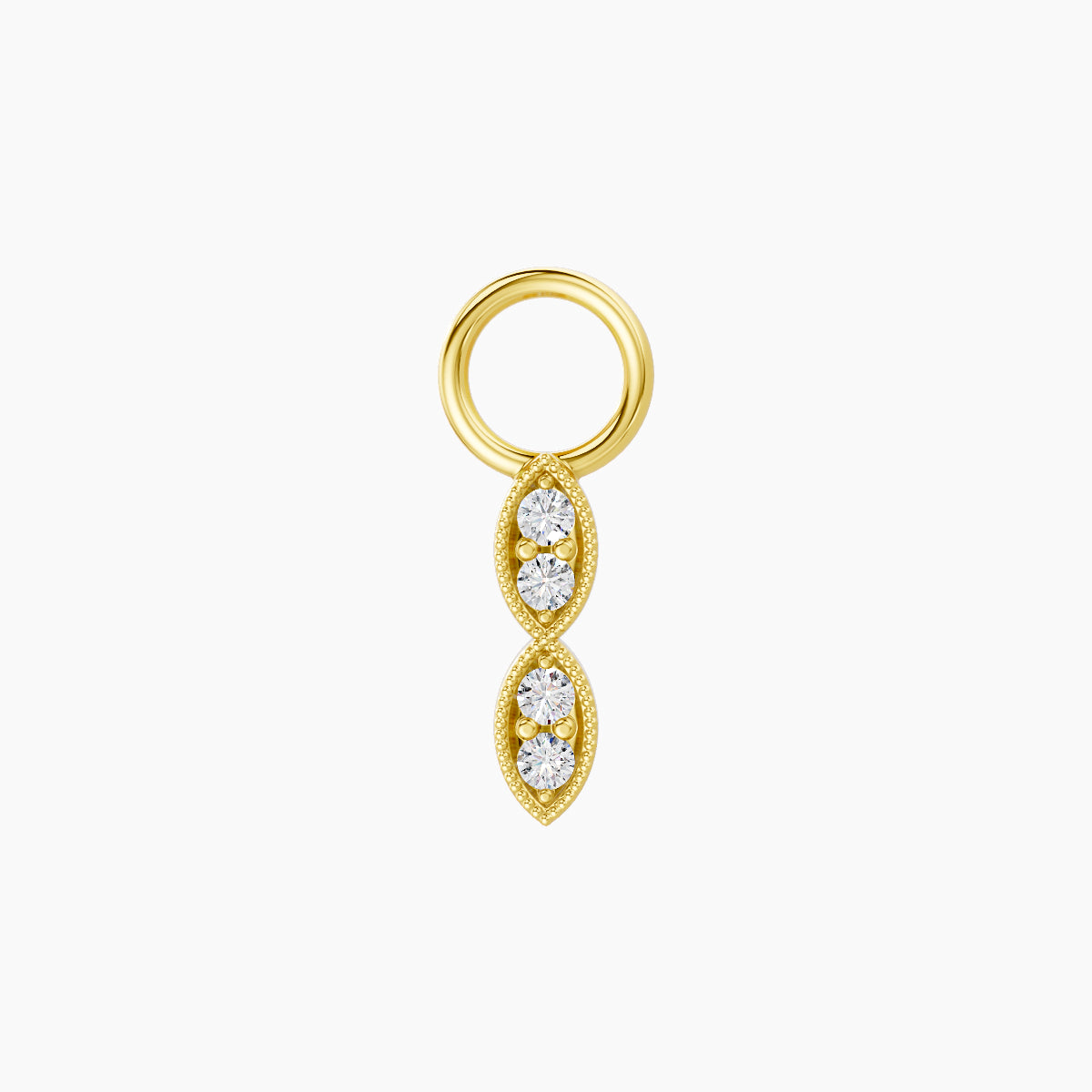 Bellona | 18k Yellow Gold 7.5 mm Diamond Charm