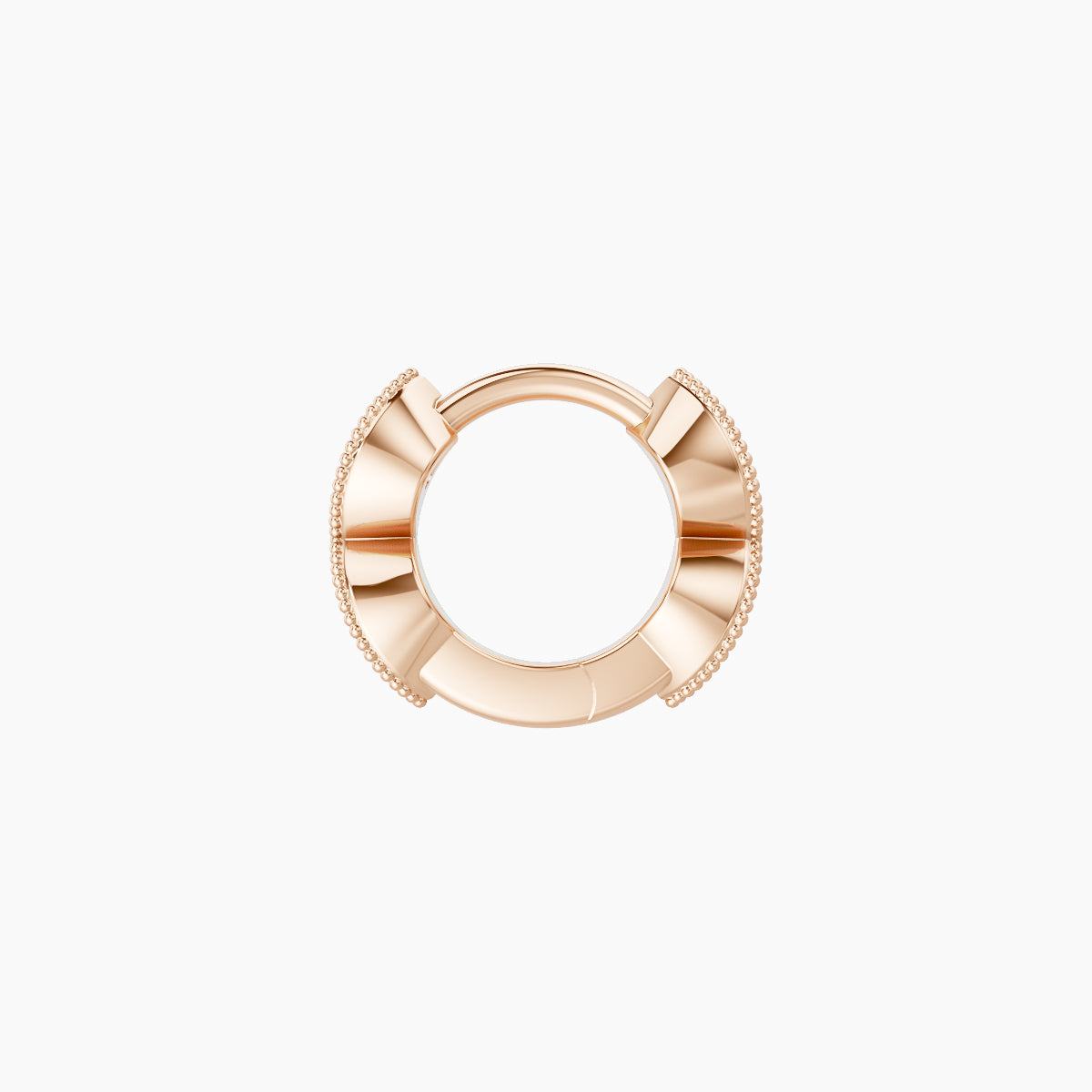 Bellona | 18k Rose Gold 5 mm Ruby Hoop Piercing