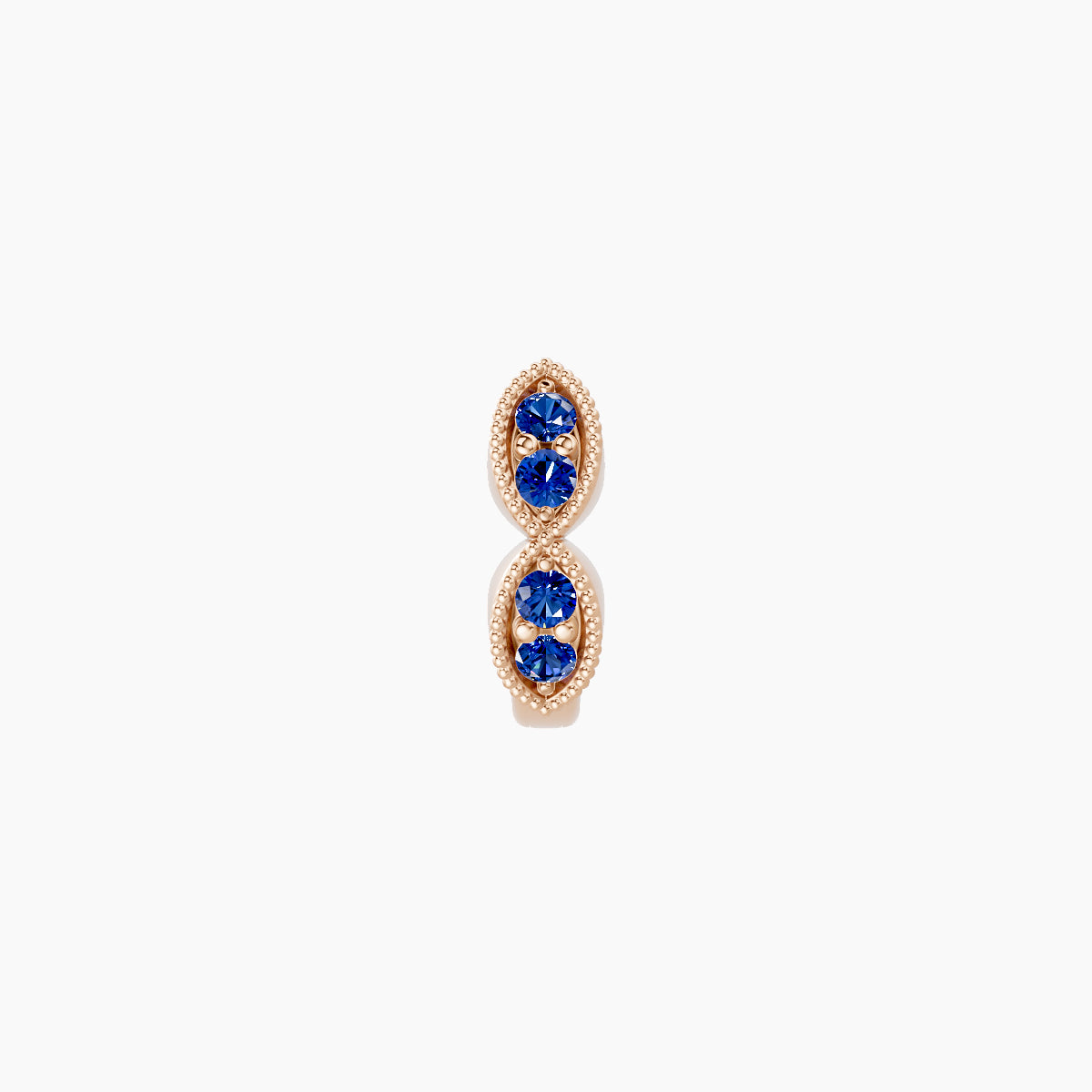 Bellona | 18k Rose Gold 5 mm Sapphire Hoop Piercing