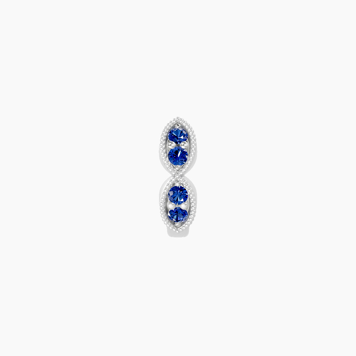 Bellona | 18k White Gold 5 mm Sapphire Hoop Piercing