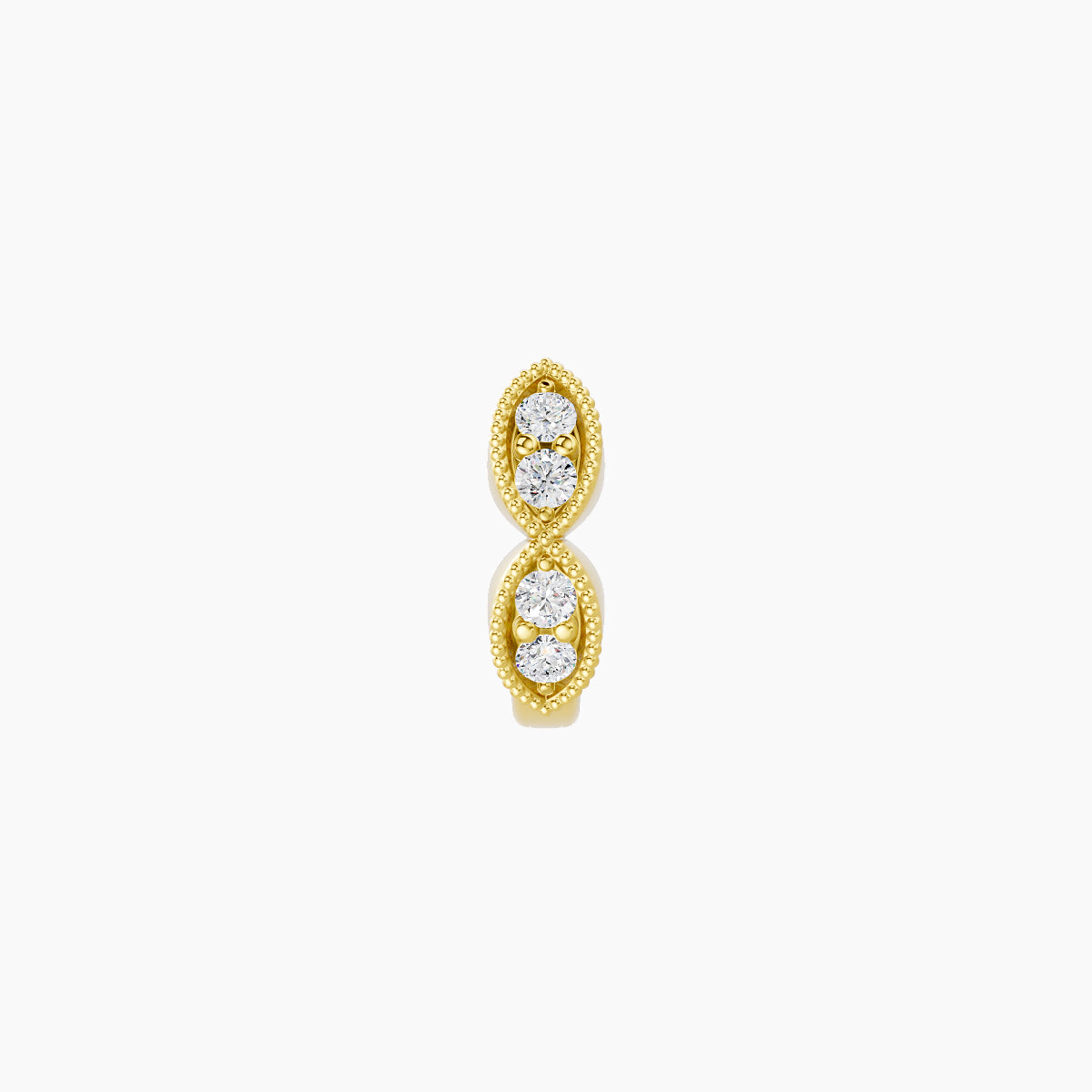 Bellona | 18k Yellow Gold 5 mm Diamond Hoop Piercing