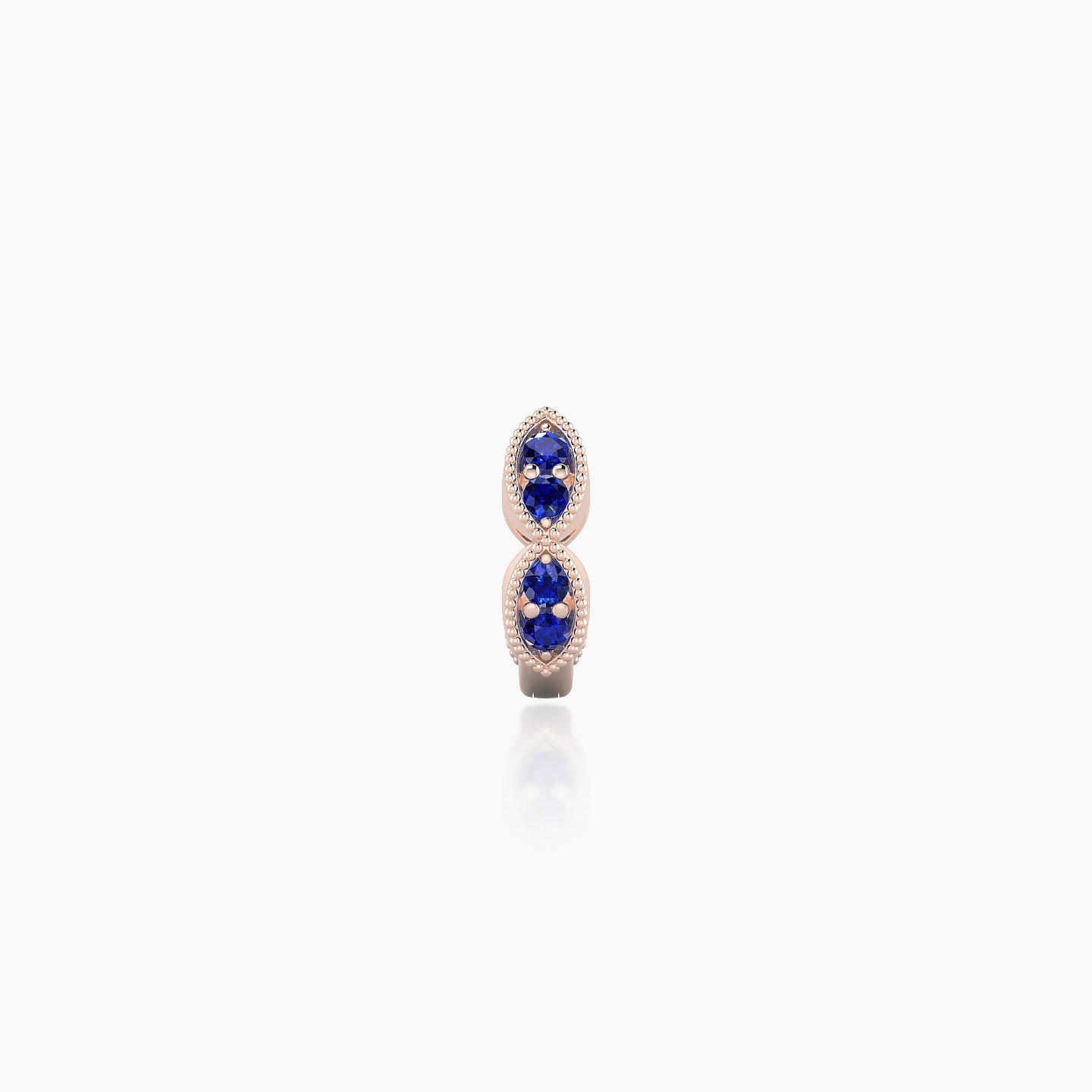 Bellona | 18k Rose Gold 5 mm Sapphire Hoop Piercing