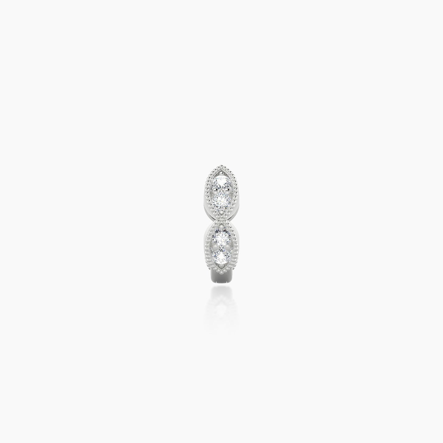 Bellona | 18k White Gold 5 mm Diamond Hoop Piercing
