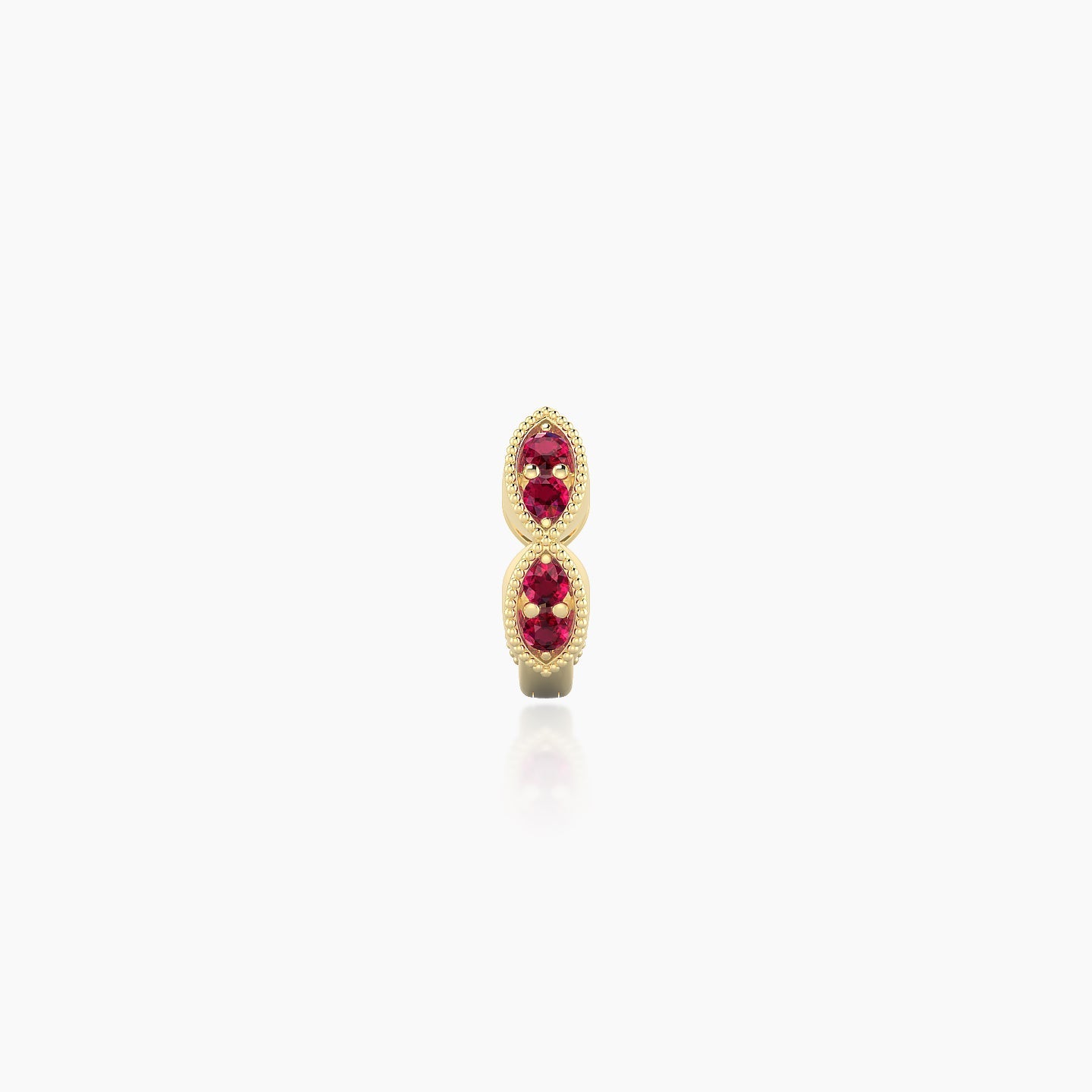 Bellona | 18k Yellow Gold 5 mm Ruby Hoop Piercing