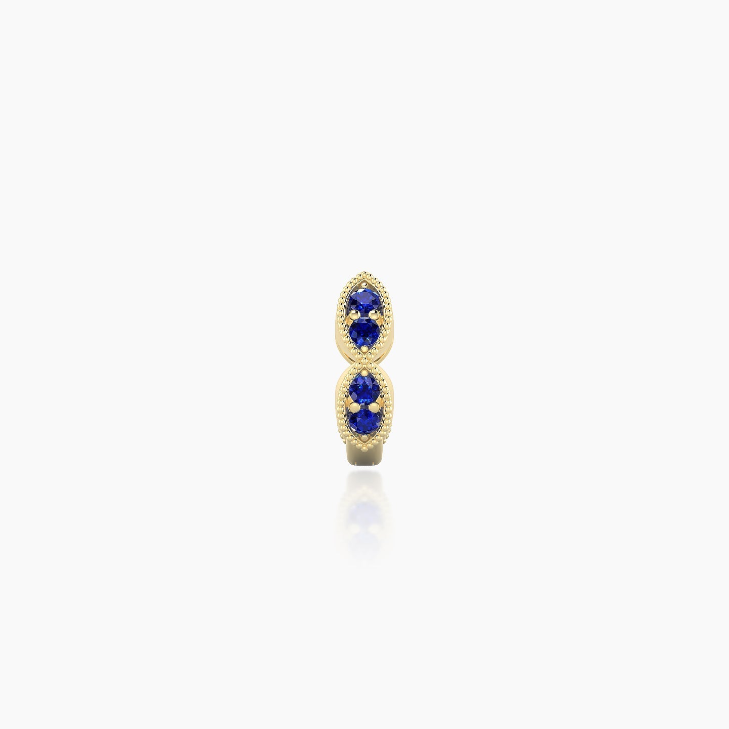 Bellona | 18k Yellow Gold 5 mm Sapphire Hoop Piercing