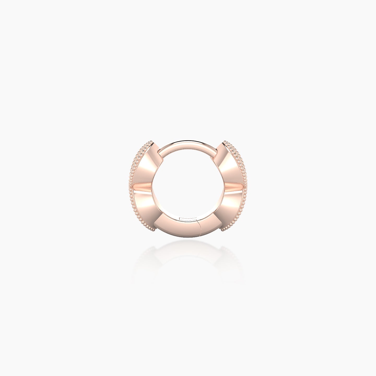 Bellona | 18k Rose Gold 5 mm Emerald Hoop Piercing