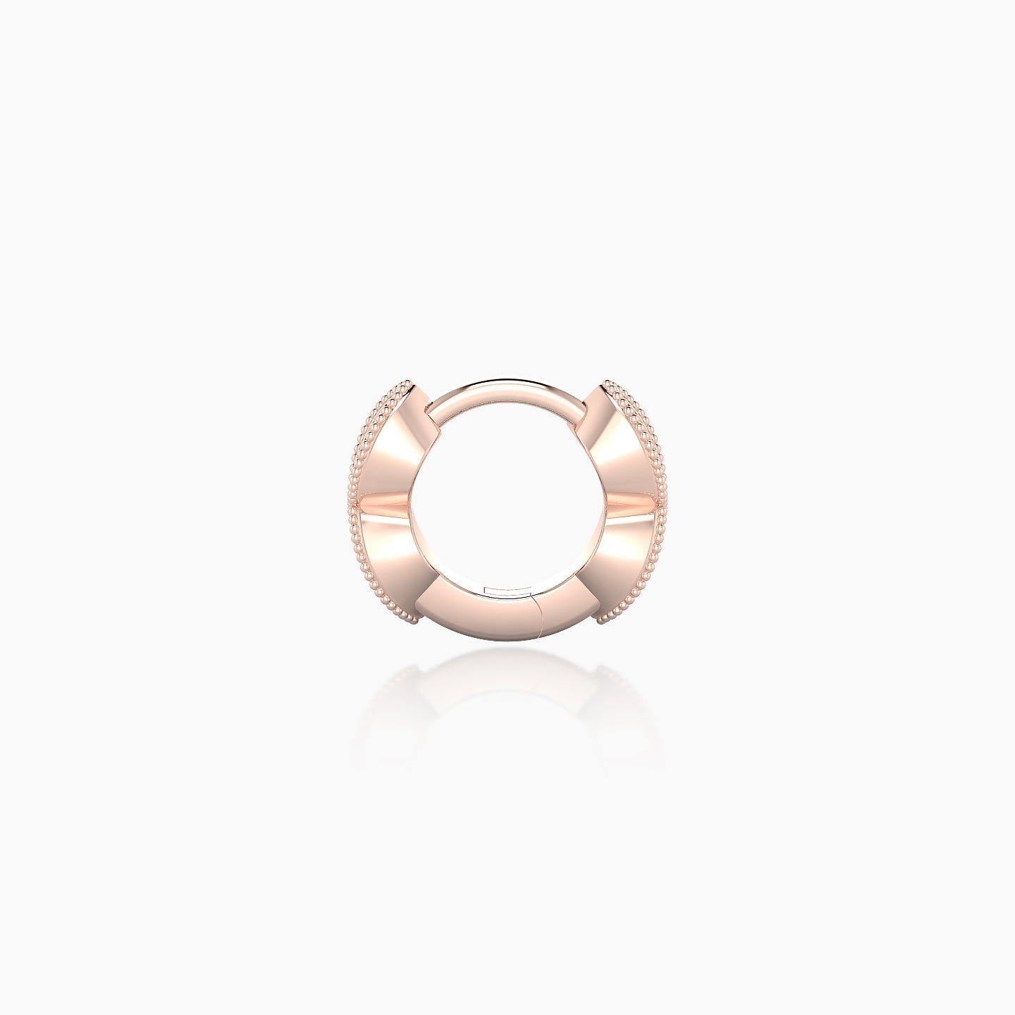 Bellona | 18k Rose Gold 5 mm Ruby Hoop Piercing