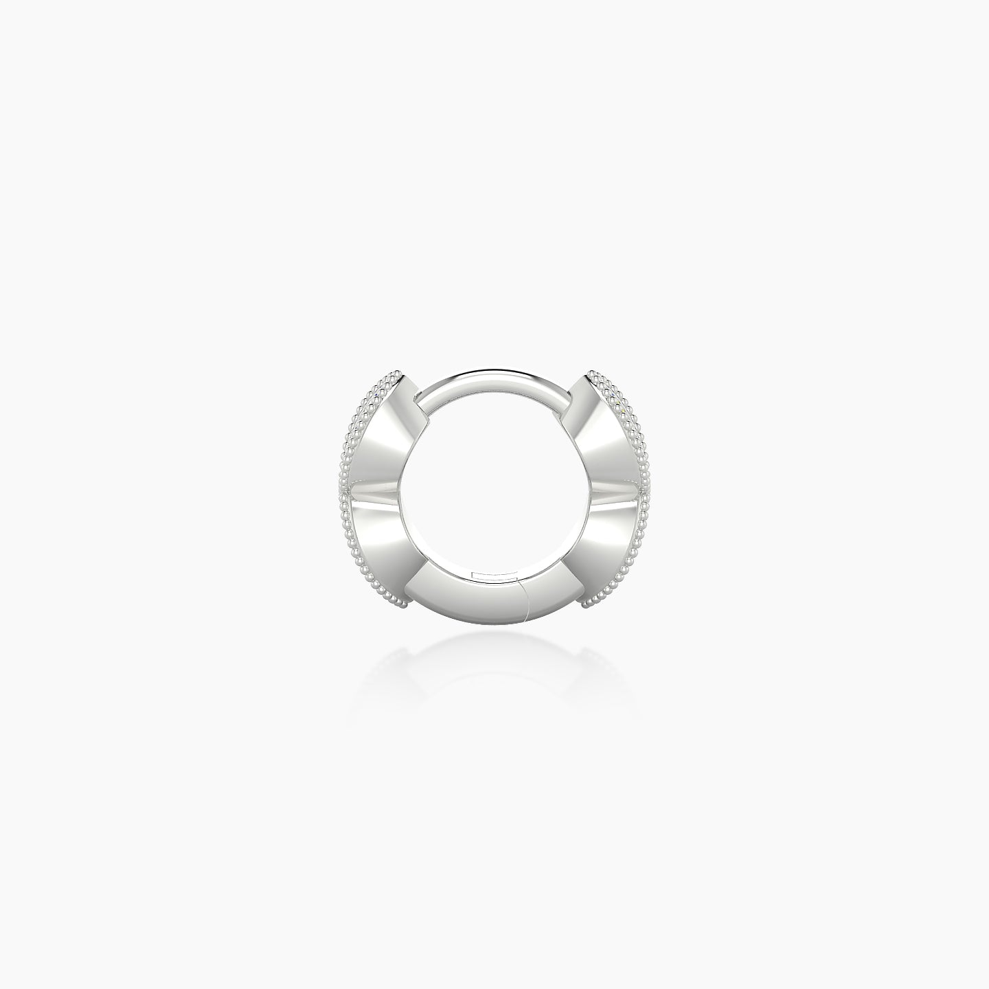 Bellona | 18k White Gold 5 mm Sapphire Hoop Piercing