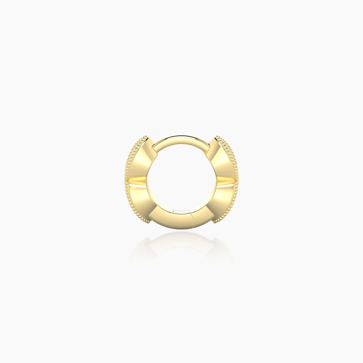 Bellona | 18k Yellow Gold 5 mm Black Diamond Hoop Piercing