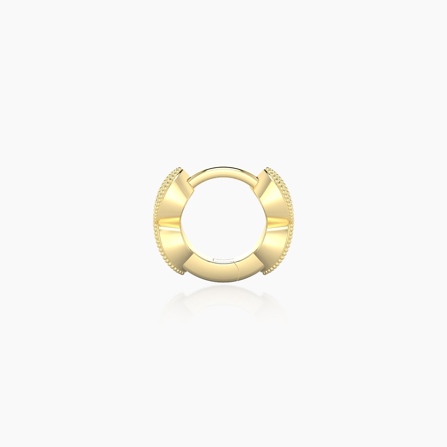 Bellona | 18k Yellow Gold 5 mm Emerald Hoop Piercing