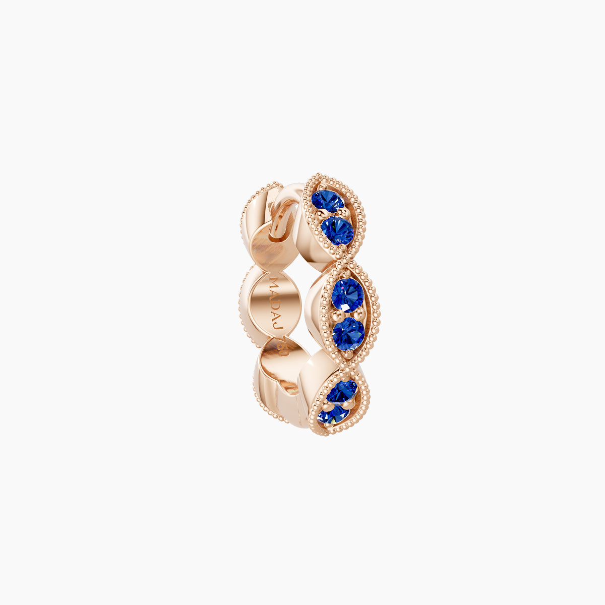 Bellona | 18k Rose Gold 6.5 mm Sapphire Hoop Piercing