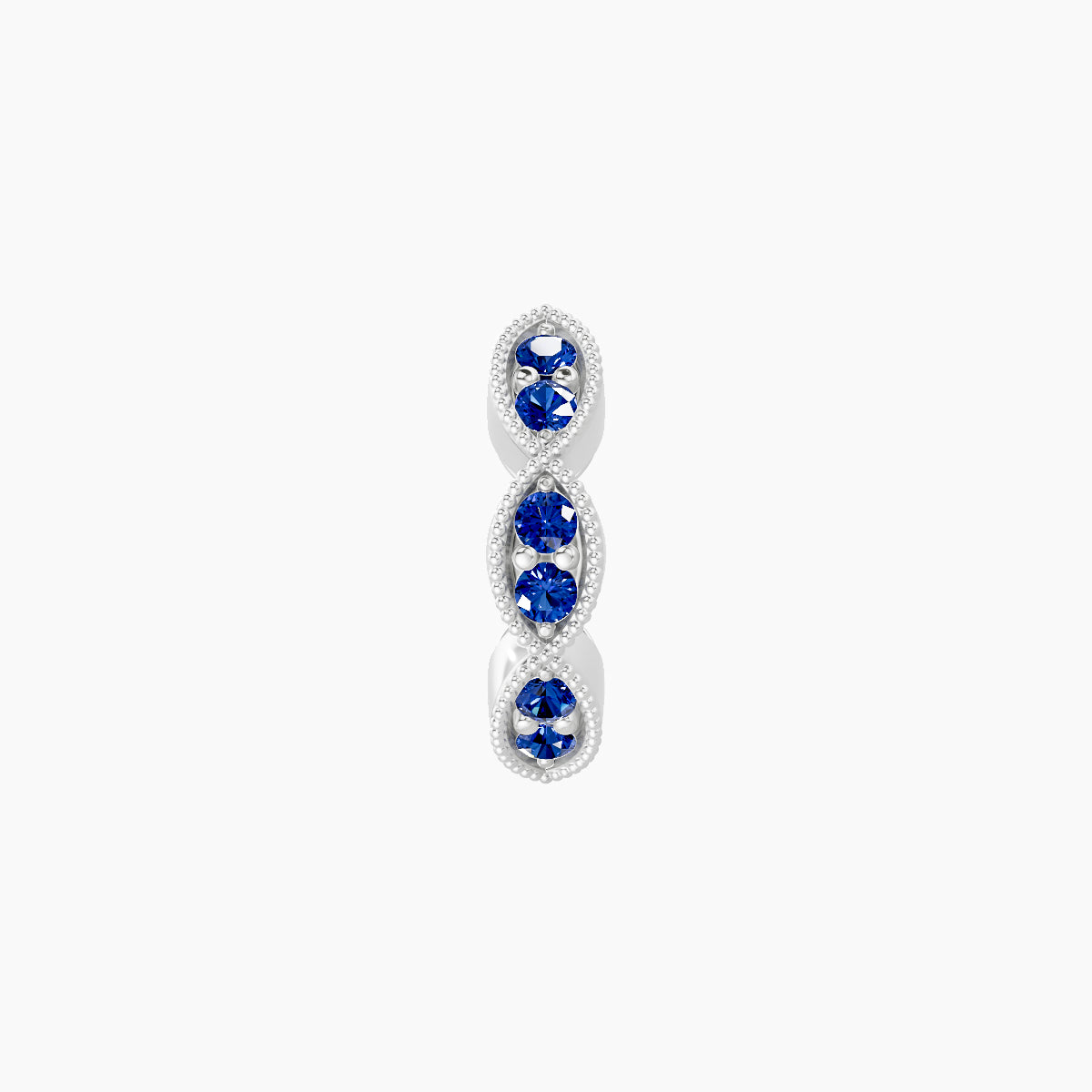 Bellona | 18k White Gold 6.5 mm Sapphire Hoop Piercing