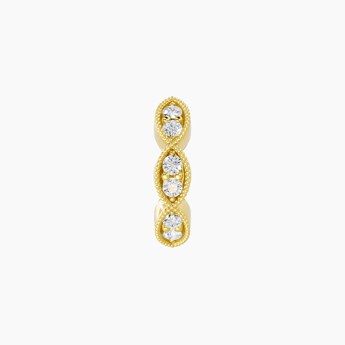 Bellona | 18k Yellow Gold 6.5 mm Diamond Hoop Piercing