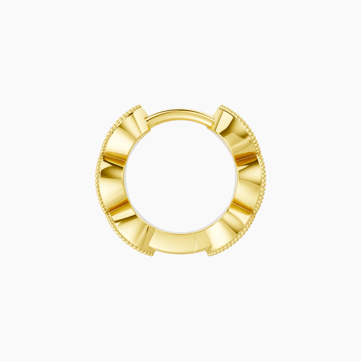 Bellona | 18k Yellow Gold 6.5 mm Pink Sapphire Hoop Piercing