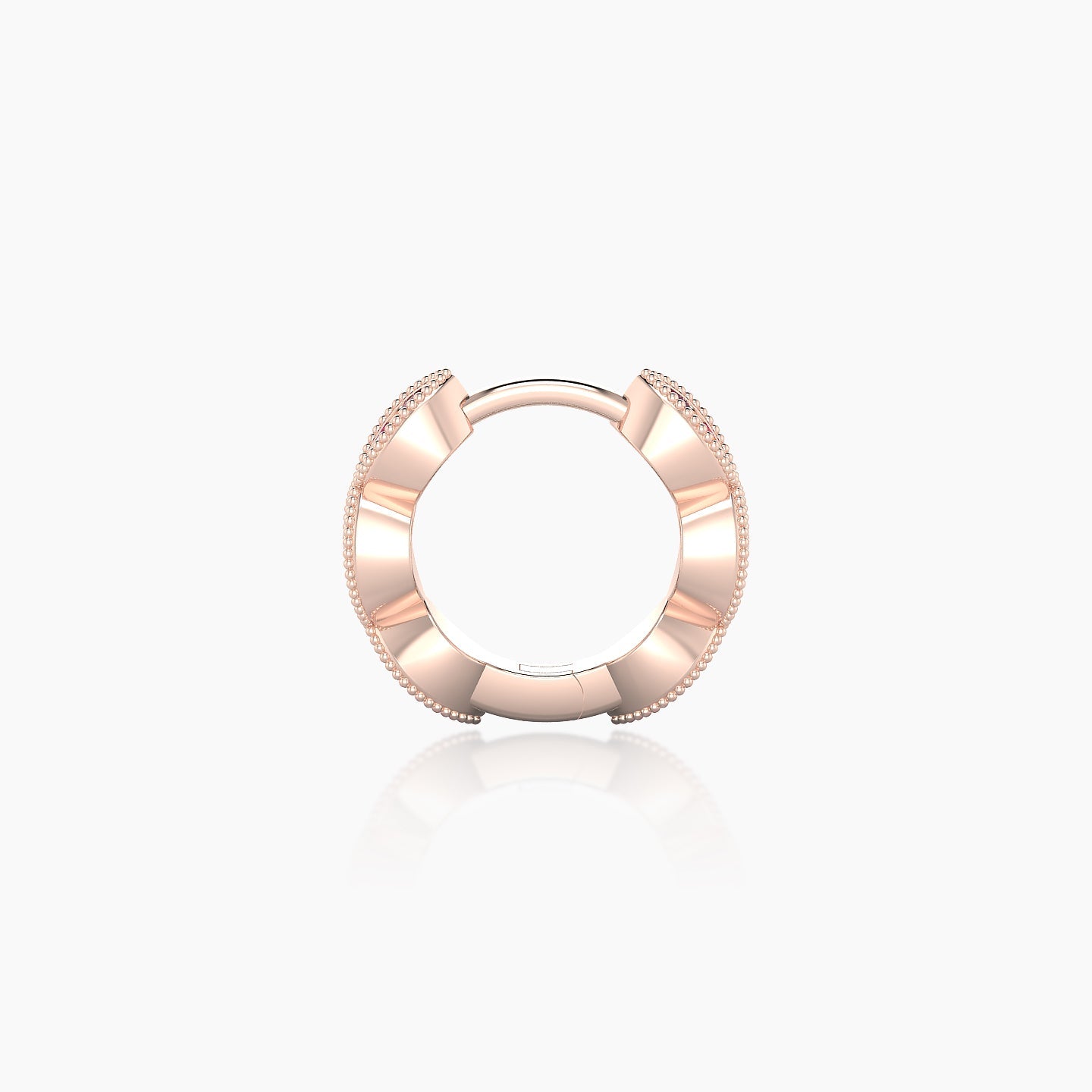 Bellona | 18k Rose Gold 6.5 mm Ruby Hoop Piercing