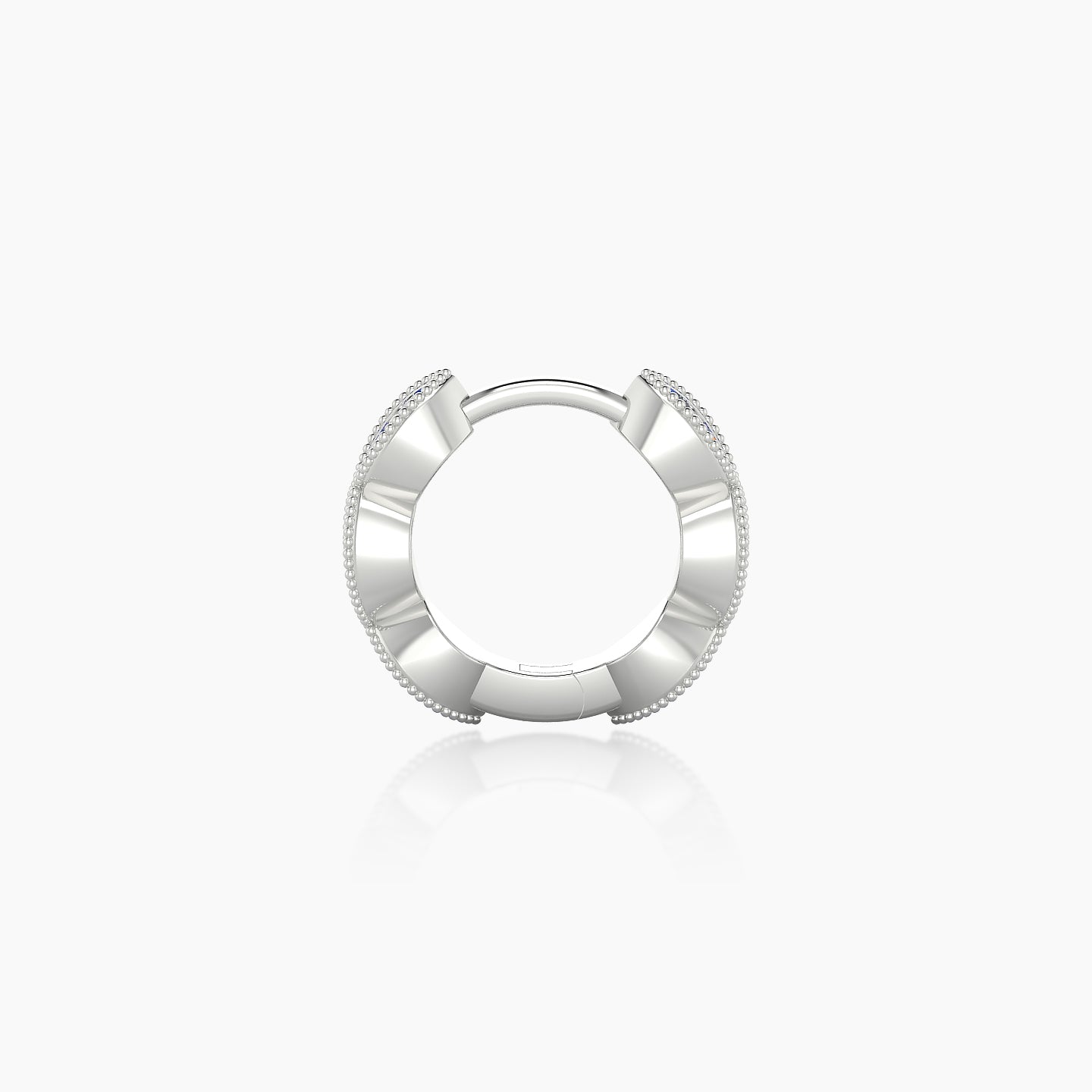 Bellona | 18k White Gold 6.5 mm Sapphire Hoop Piercing