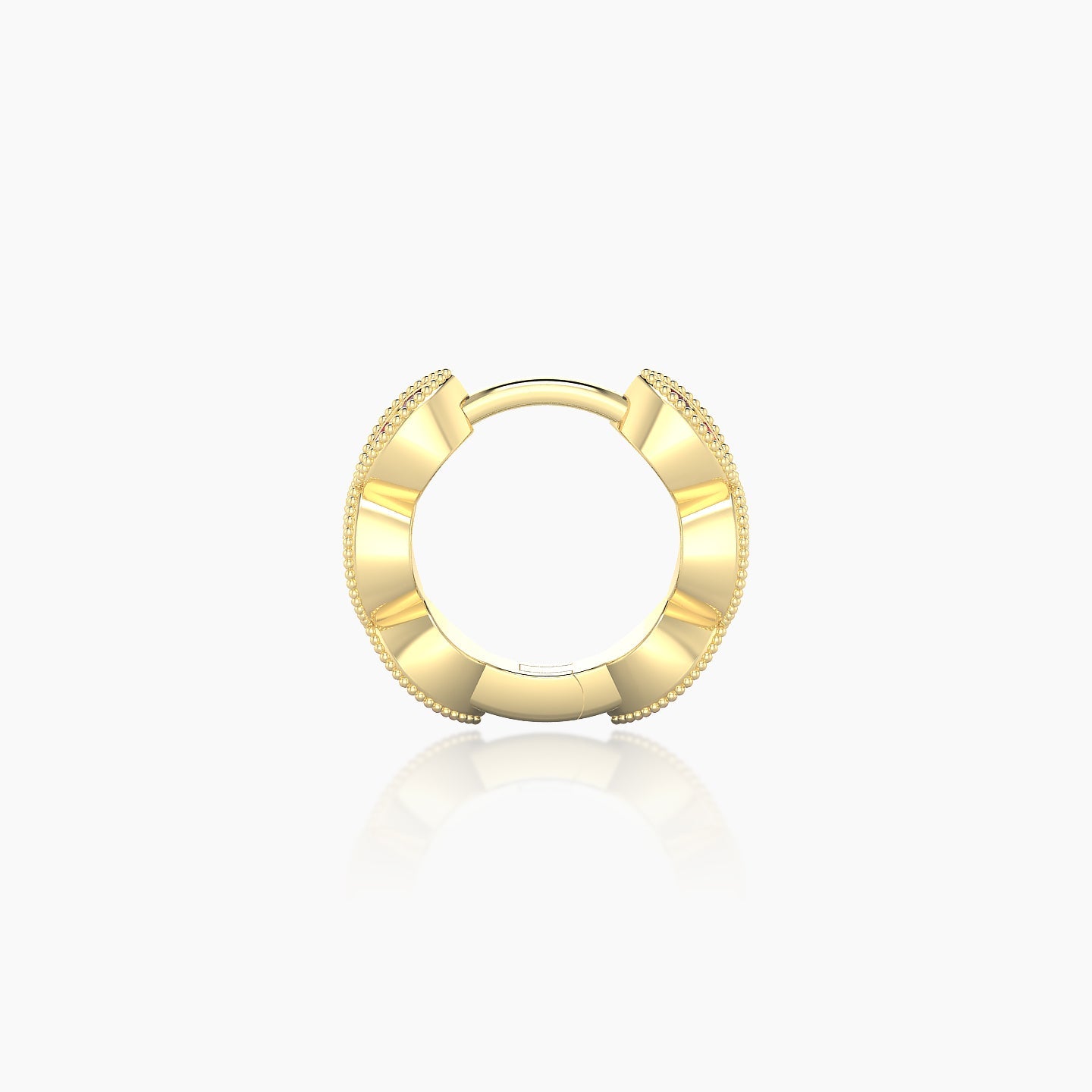 Bellona | 18k Yellow Gold 6.5 mm Ruby Hoop Piercing