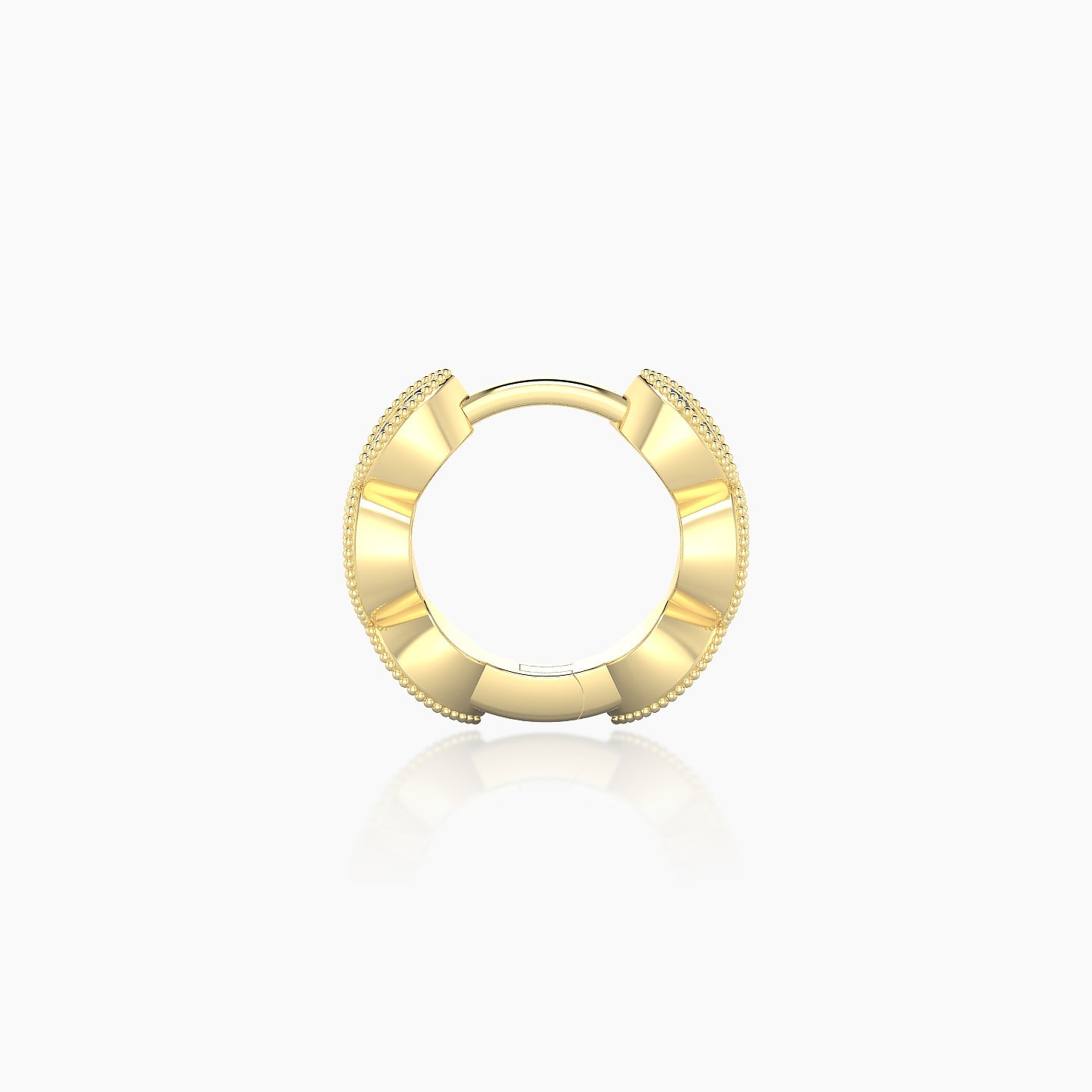 Bellona | 18k Yellow Gold 6.5 mm Sapphire Hoop Piercing