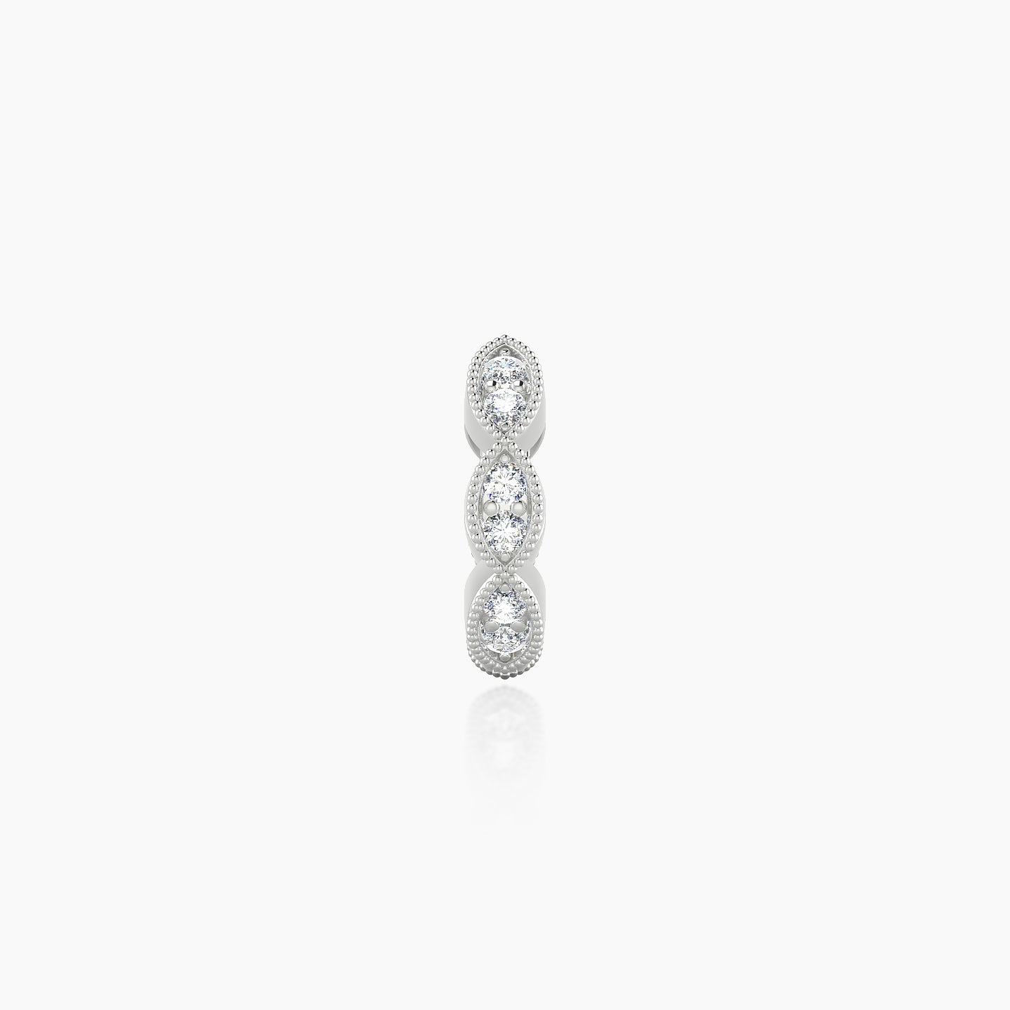 Bellona | 18k White Gold 6.5 mm Diamond Nose Ring Piercing
