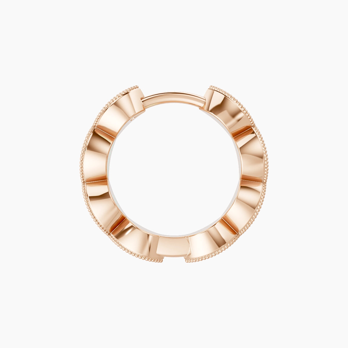 Bellona | 18k Rose Gold 8 mm Pink Sapphire Hoop Piercing
