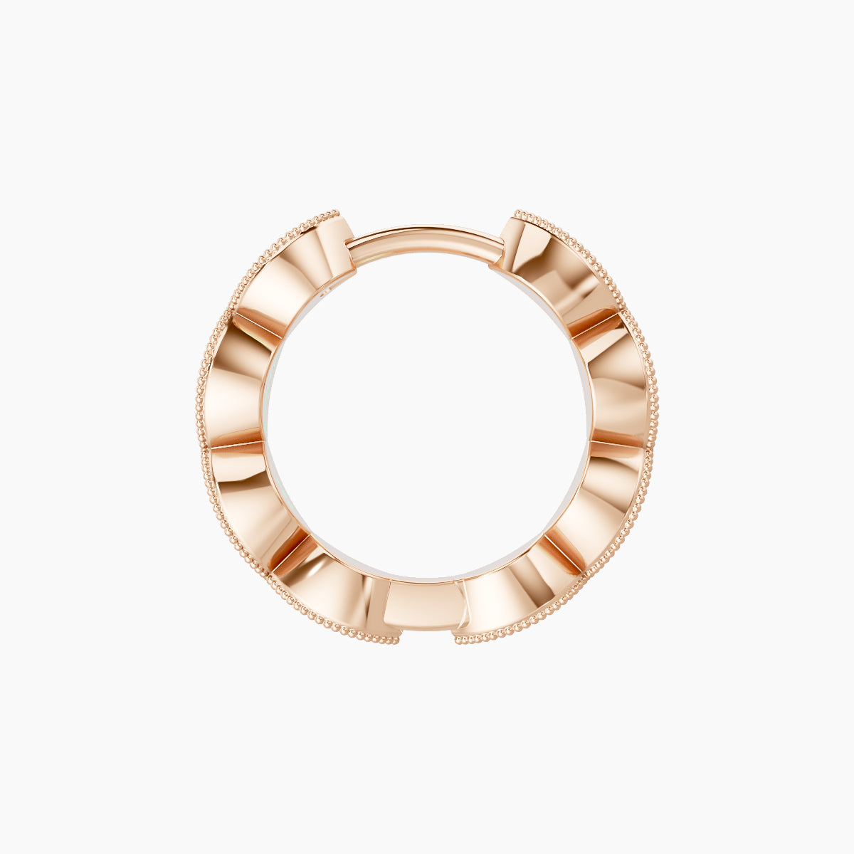 Bellona | 18k Rose Gold 8 mm Ruby Hoop Piercing