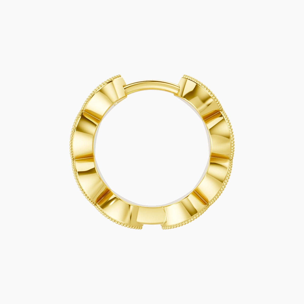 Bellona | 18k Yellow Gold 8 mm Pink Sapphire Hoop Piercing