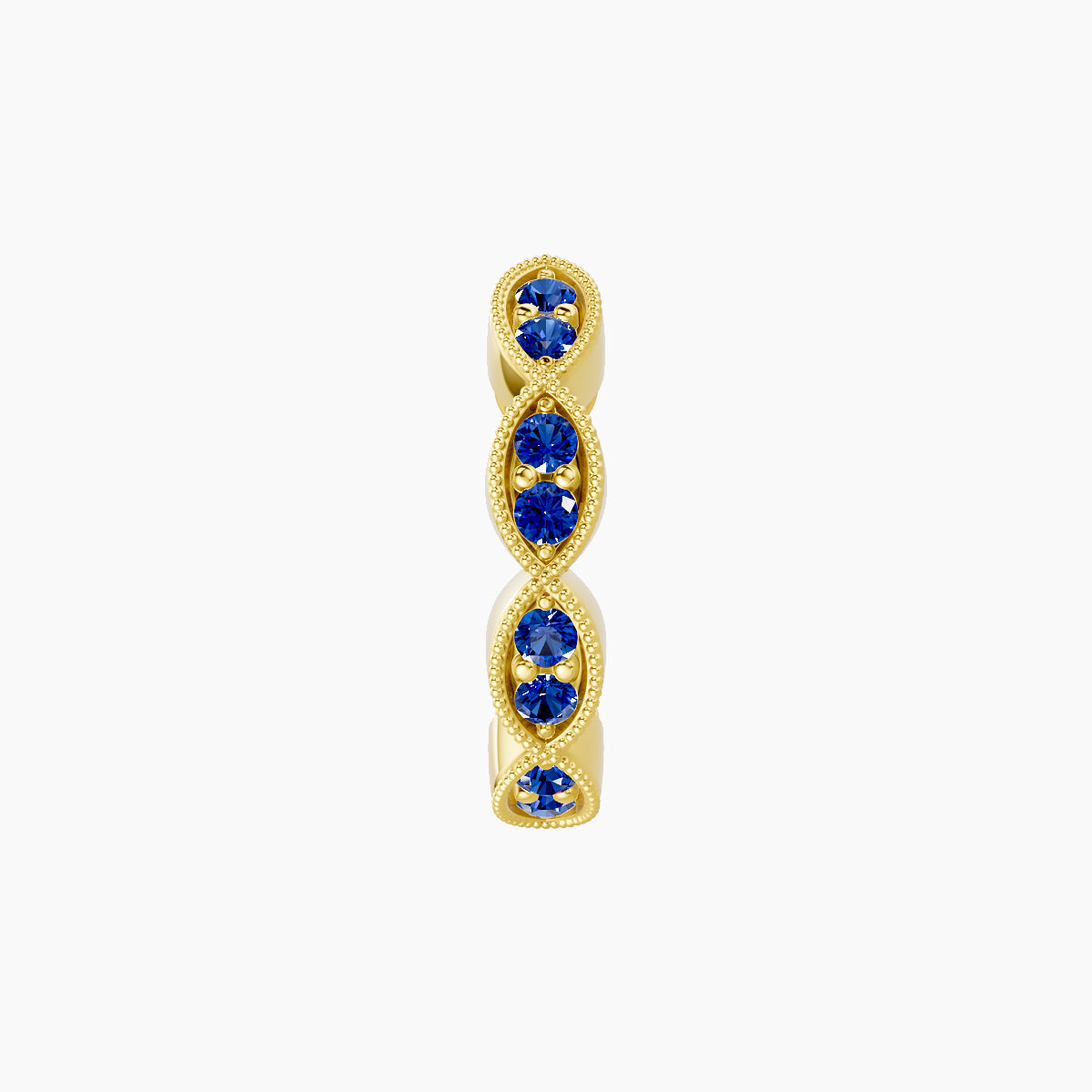 Bellona | 18k Yellow Gold 8 mm Sapphire Hoop Piercing