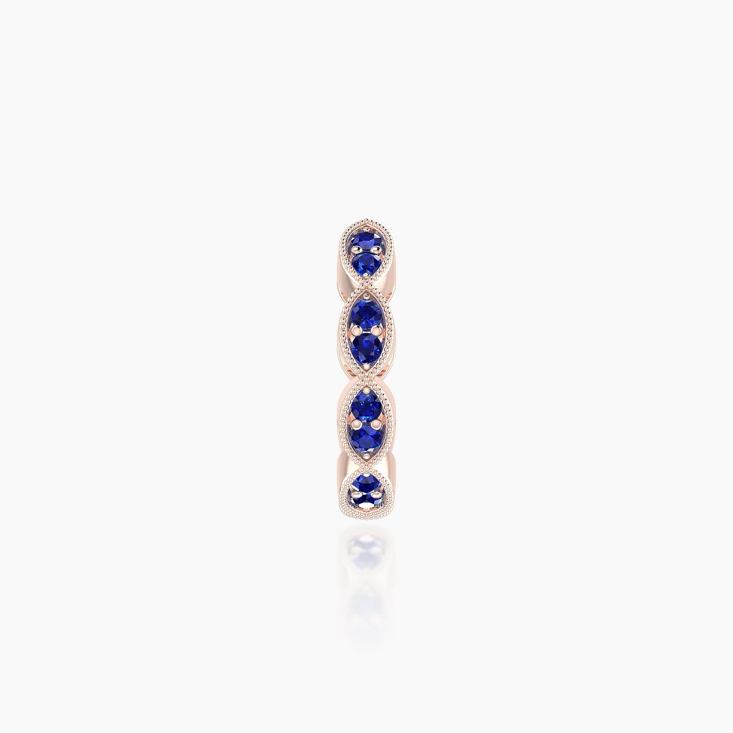 Bellona | 18k Rose Gold 8 mm Sapphire Hoop Piercing