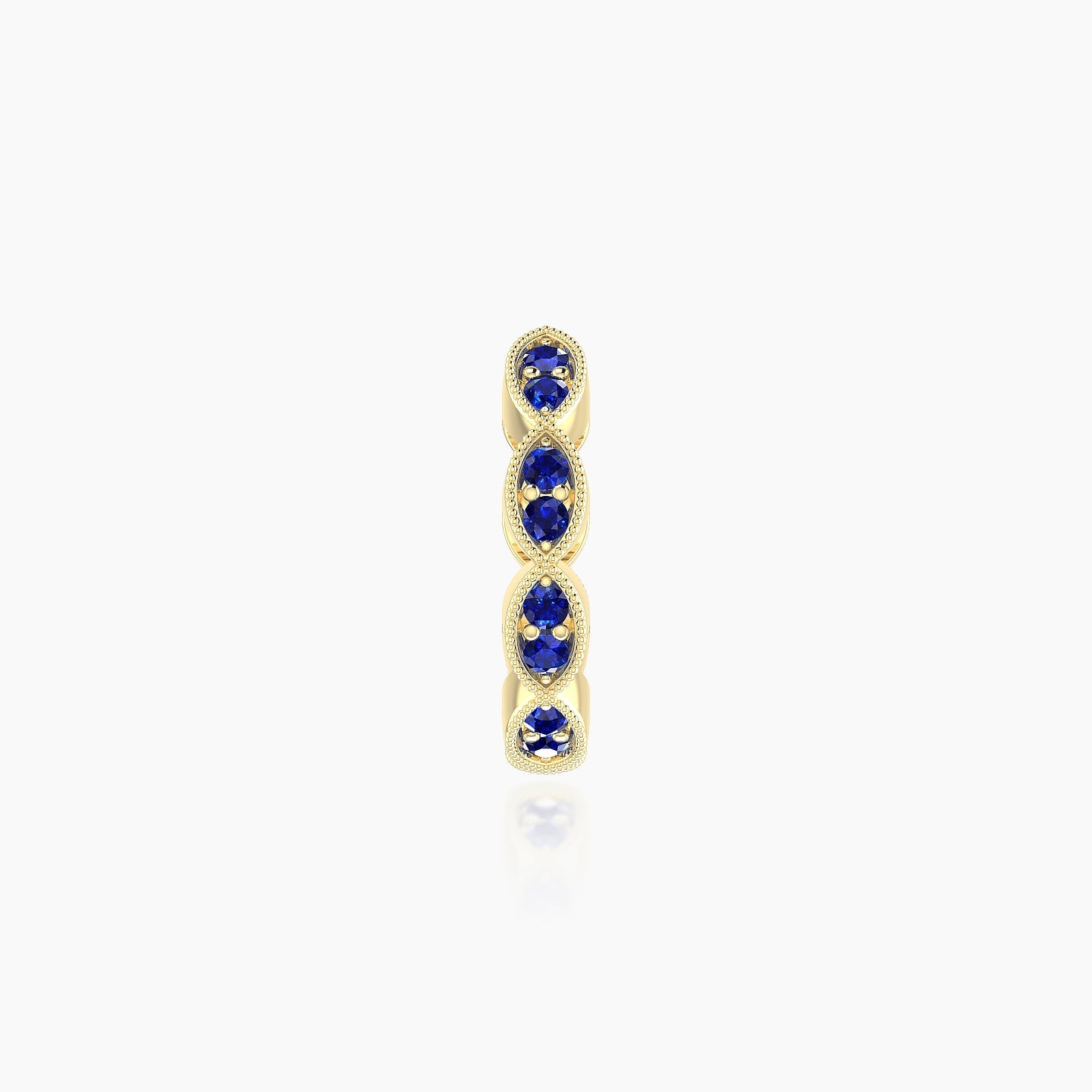 Bellona | 18k Yellow Gold 8 mm Sapphire Hoop Piercing