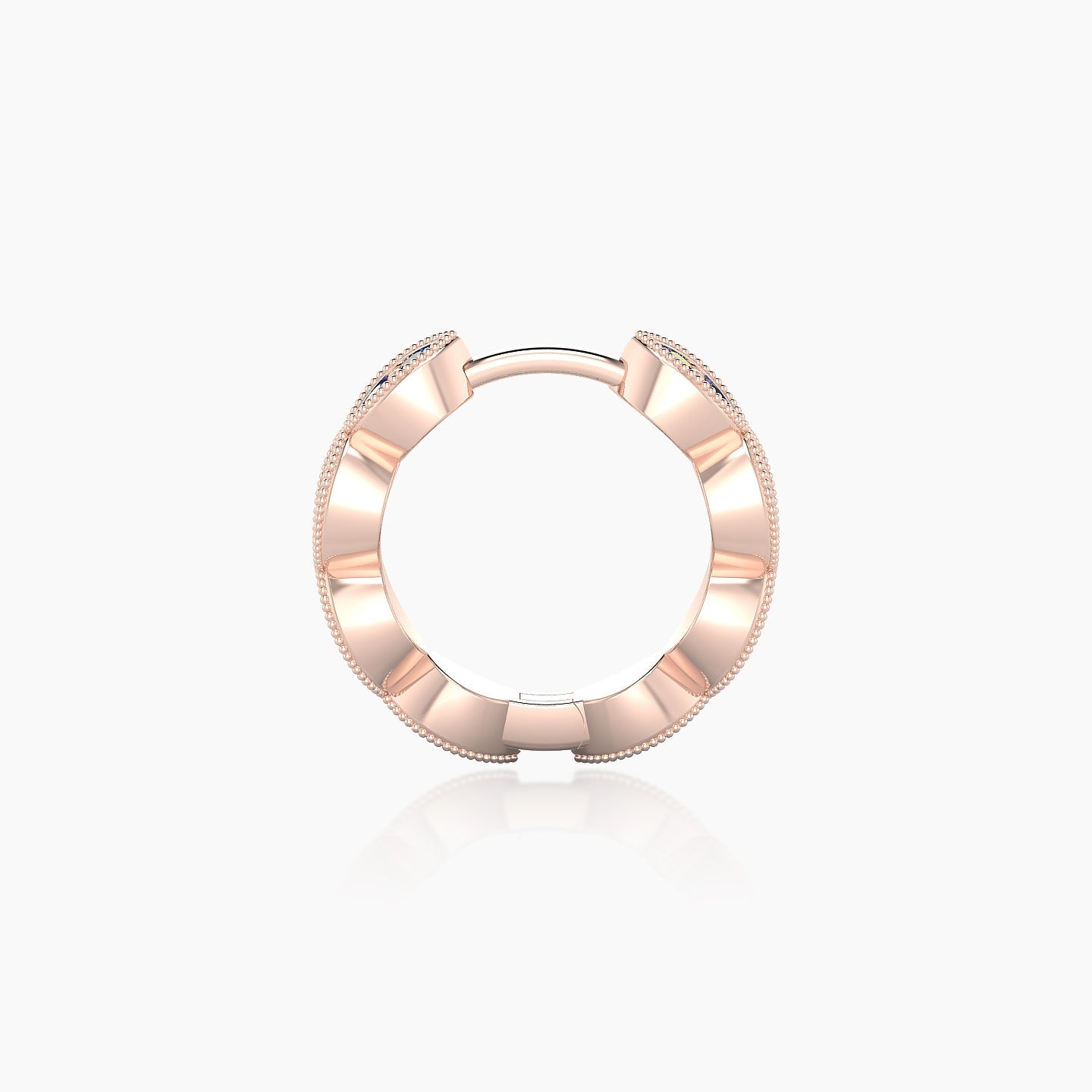 Bellona | 18k Rose Gold 8 mm Sapphire Hoop Piercing