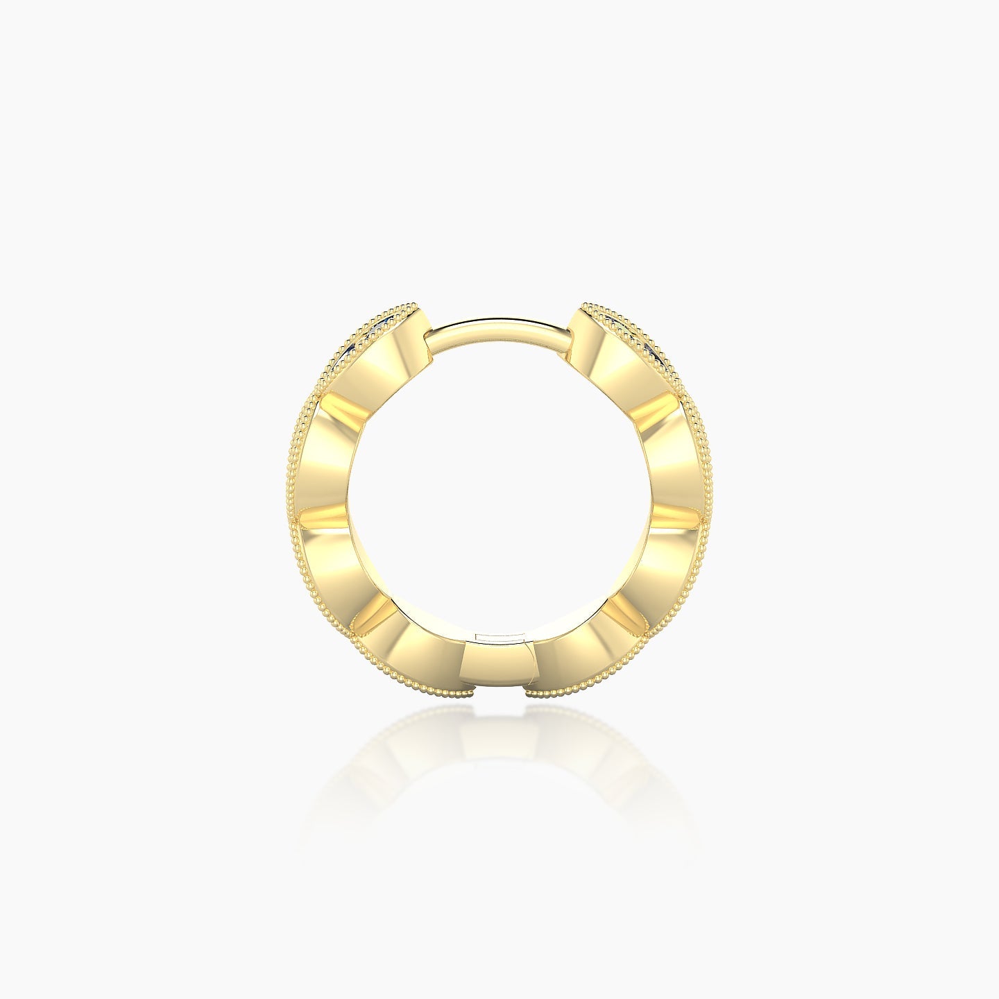 Bellona | 18k Yellow Gold 8 mm Sapphire Hoop Piercing