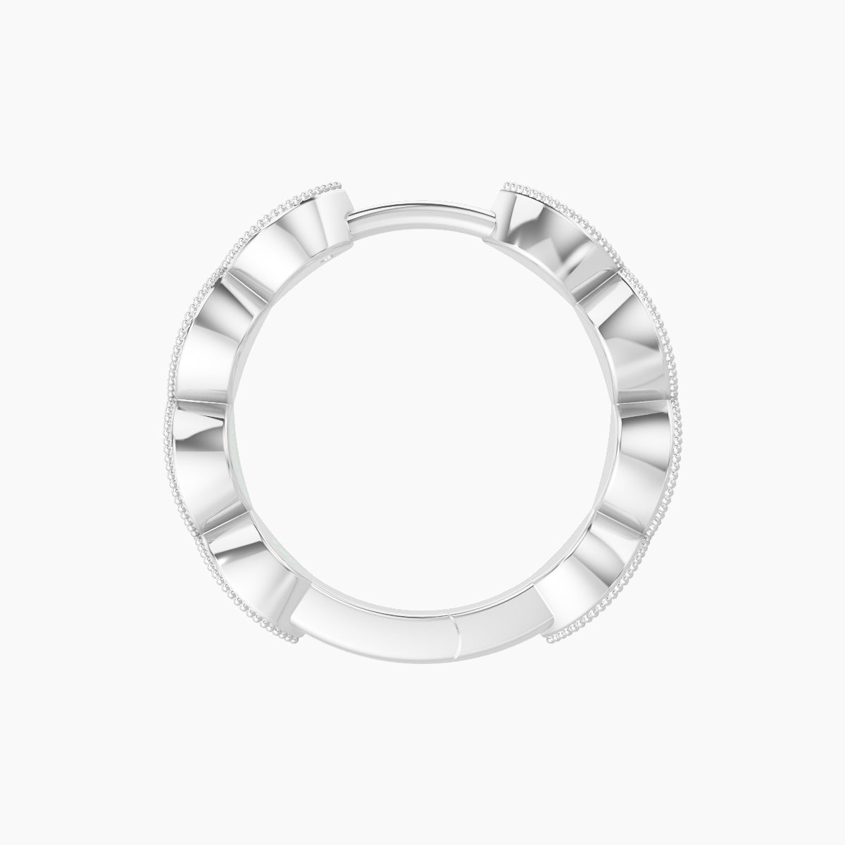 Bellona | 18k White Gold 9.5 mm Sapphire Hoop Piercing