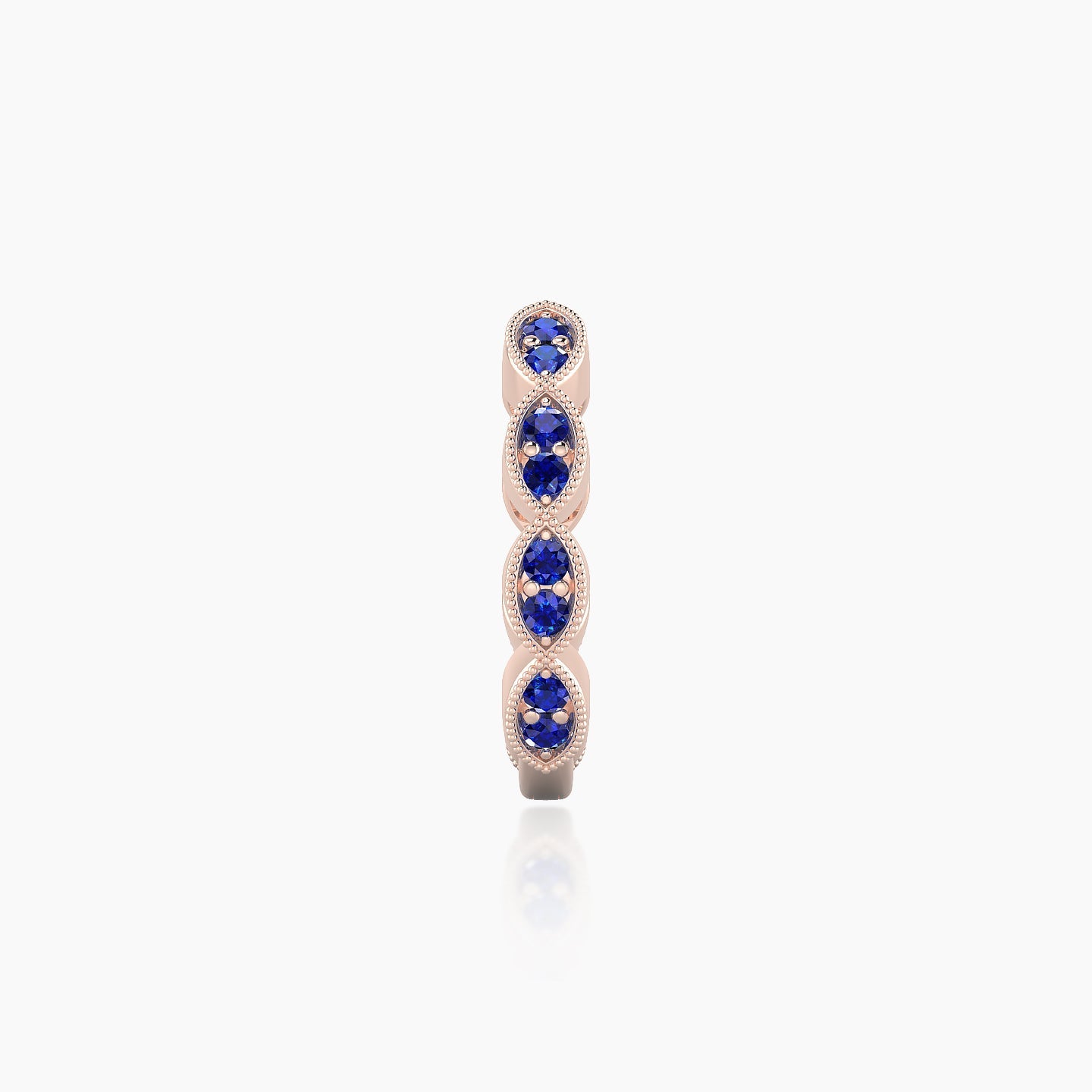 Bellona | 18k Rose Gold 9.5 mm Sapphire Hoop Piercing